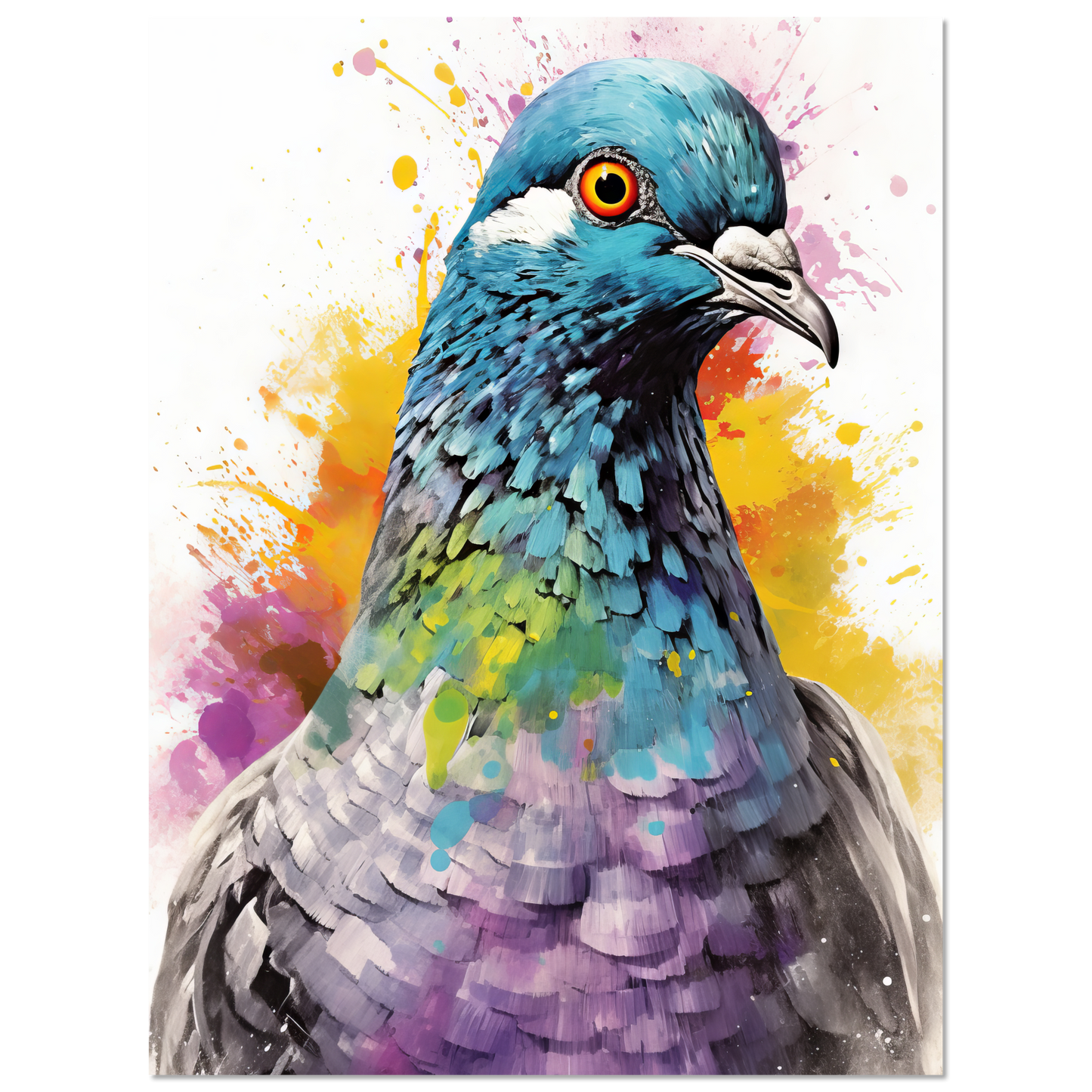Vogel Taube Pop-Art (BIRD08)