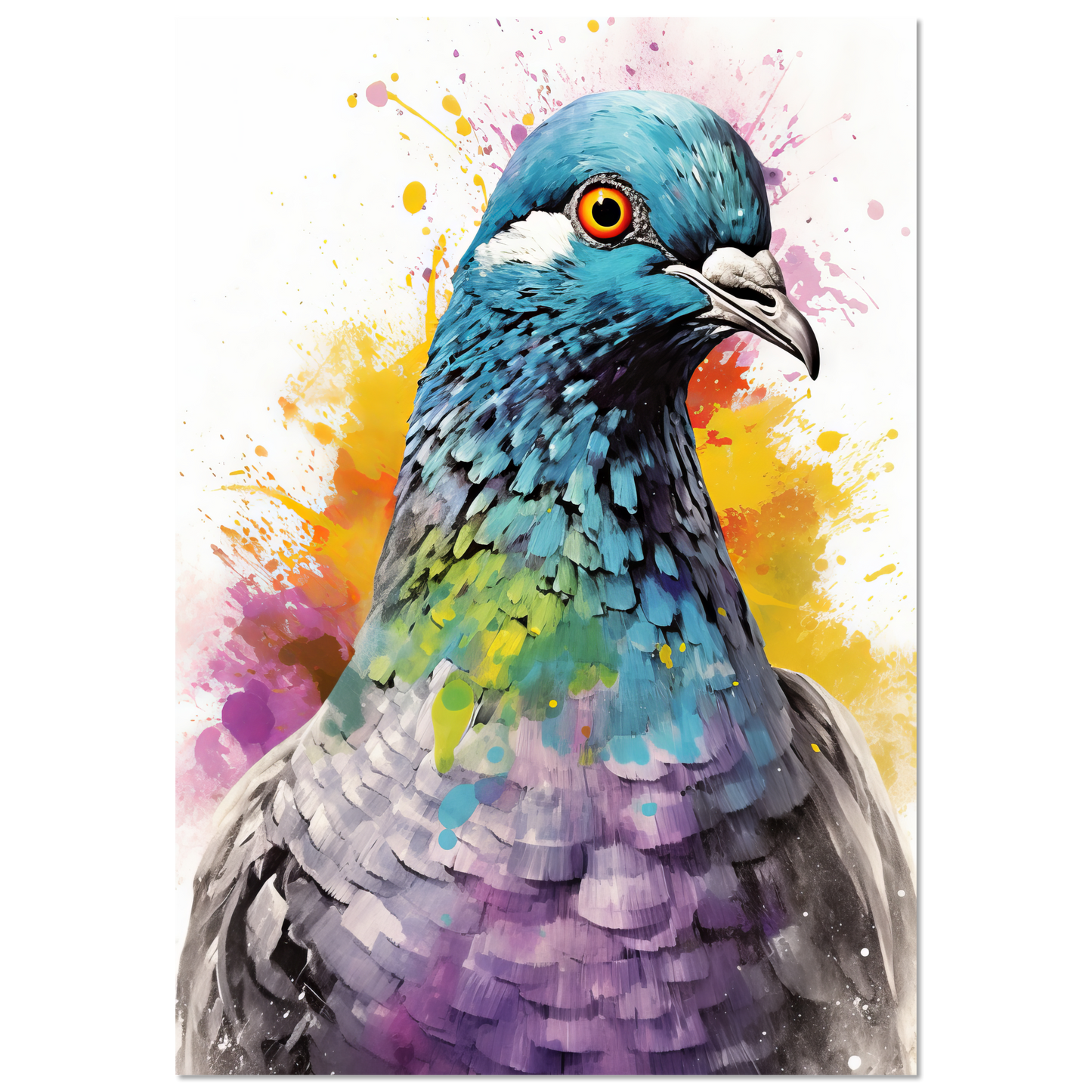 Vogel Taube Pop-Art (BIRD08)