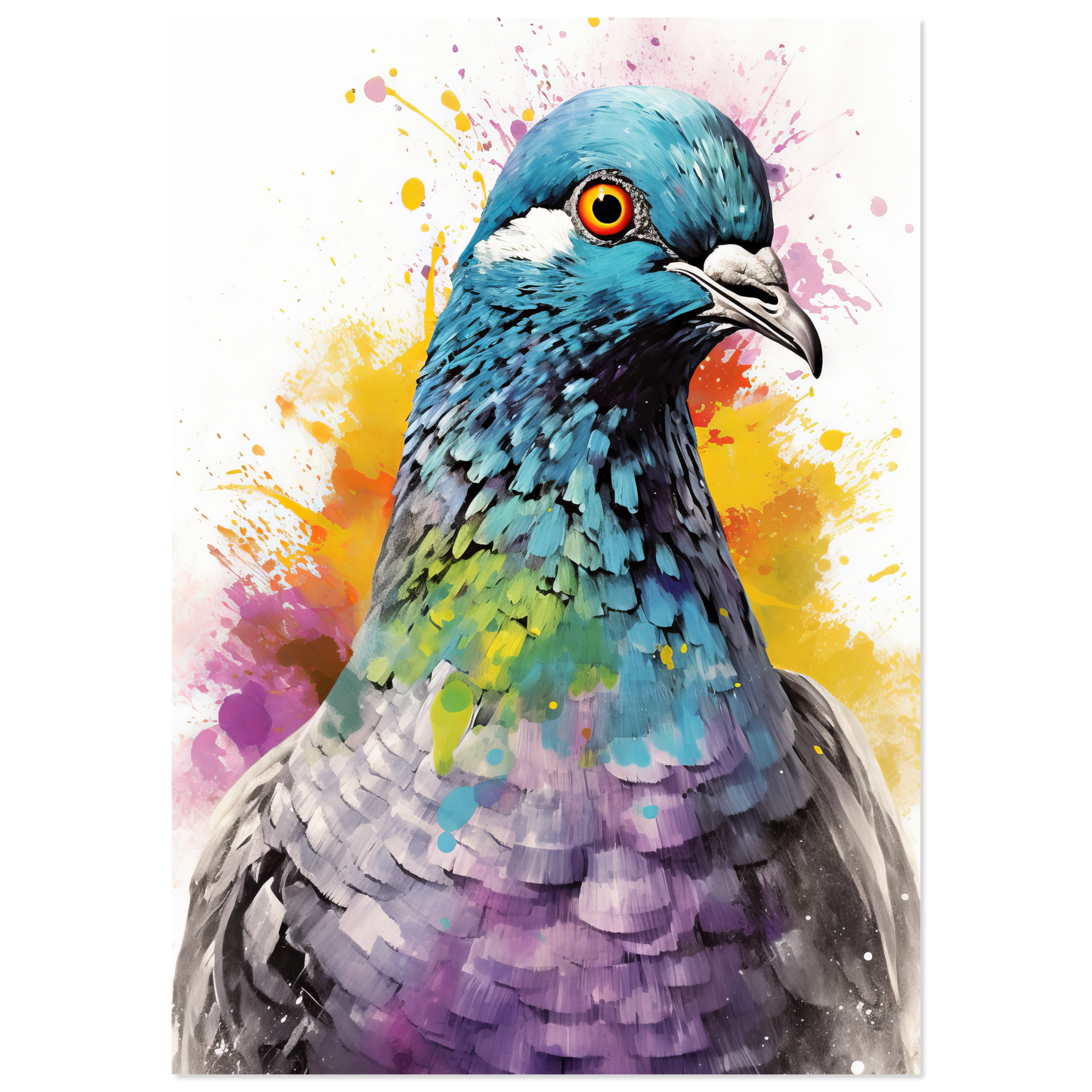 Vogel Taube Pop-Art (BIRD08)