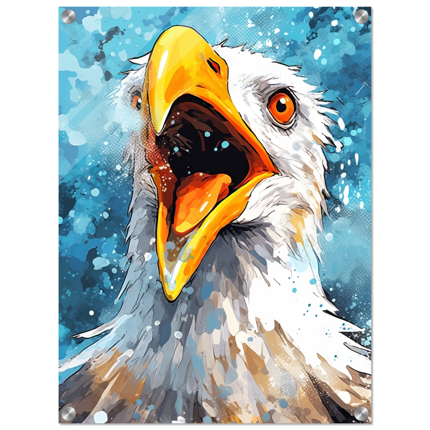 Vogel Möwe Pop-Art (BIRD16)