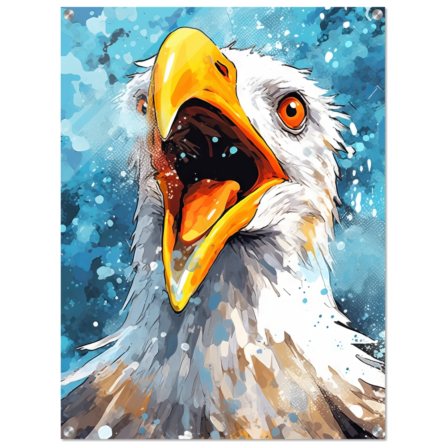 Vogel Möwe Pop-Art (BIRD16)