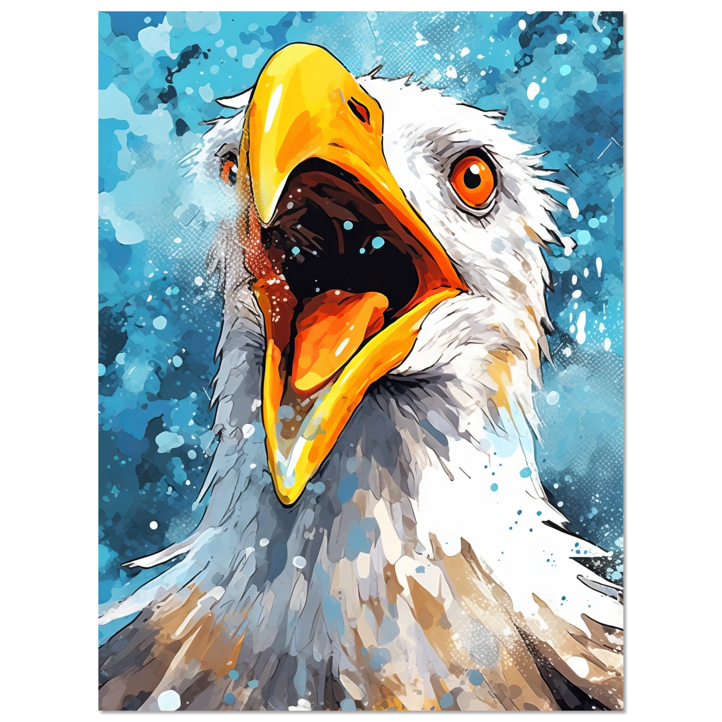 Vogel Möwe Pop-Art (BIRD16)