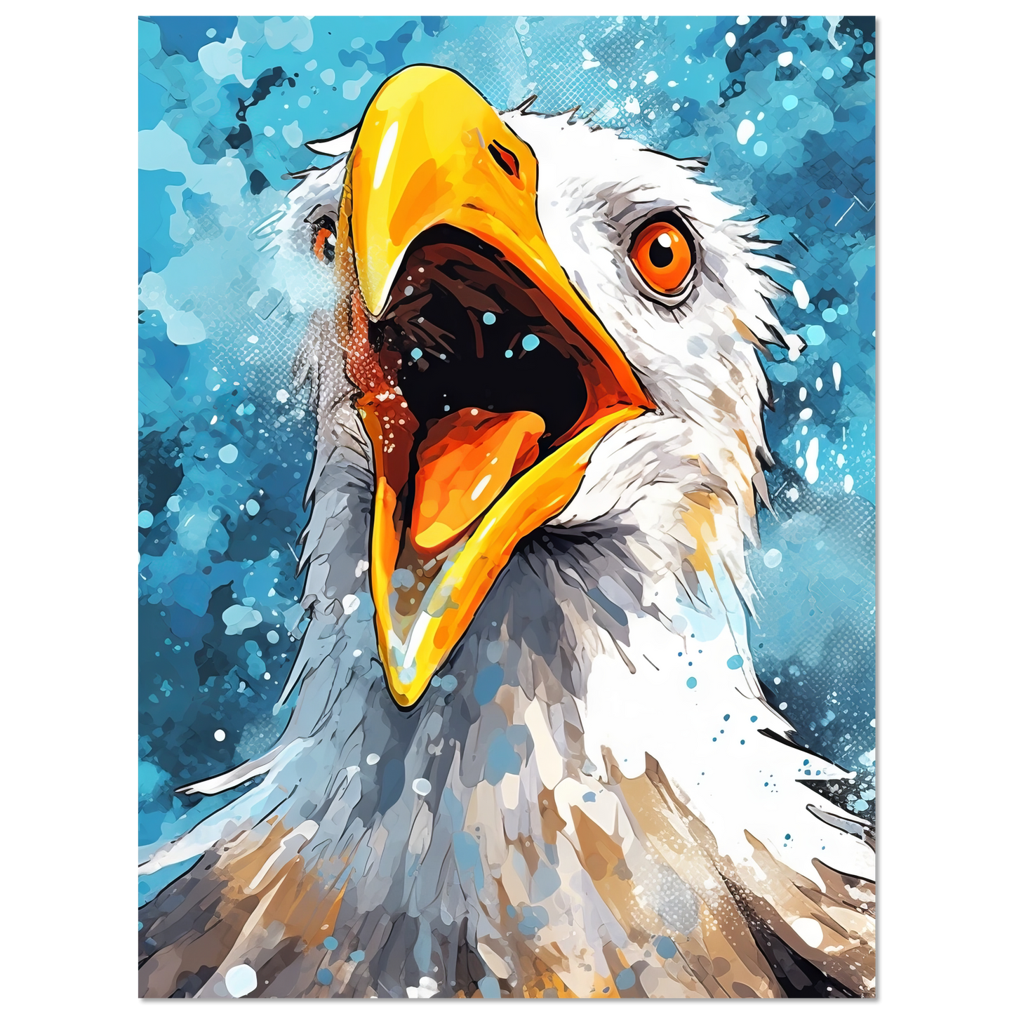 Vogel Möwe Pop-Art (BIRD16)