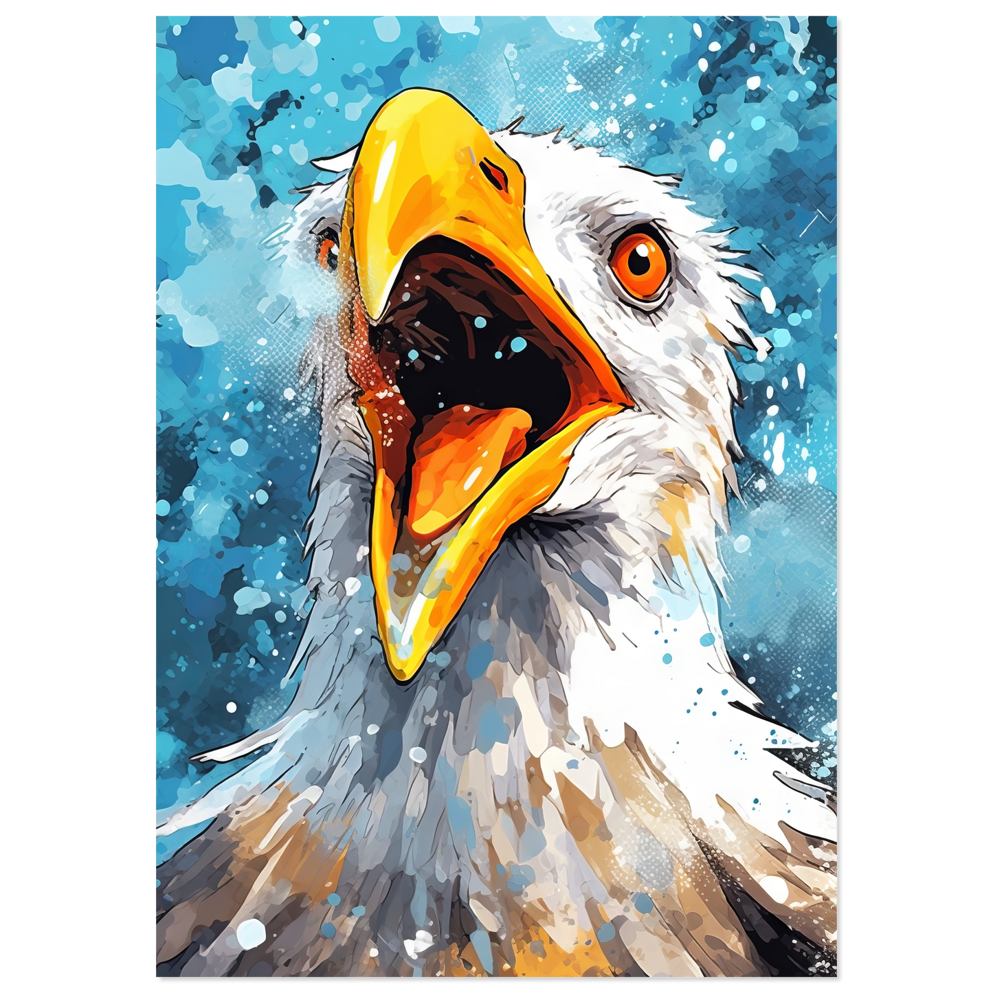 Vogel Möwe Pop-Art (BIRD16)