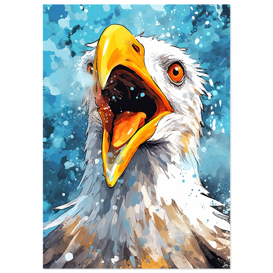Bird seagull pop art (BIRD16)