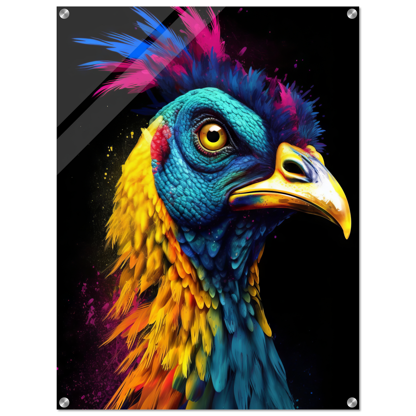 Vogel Pfau Pop-Art (BIRD17)