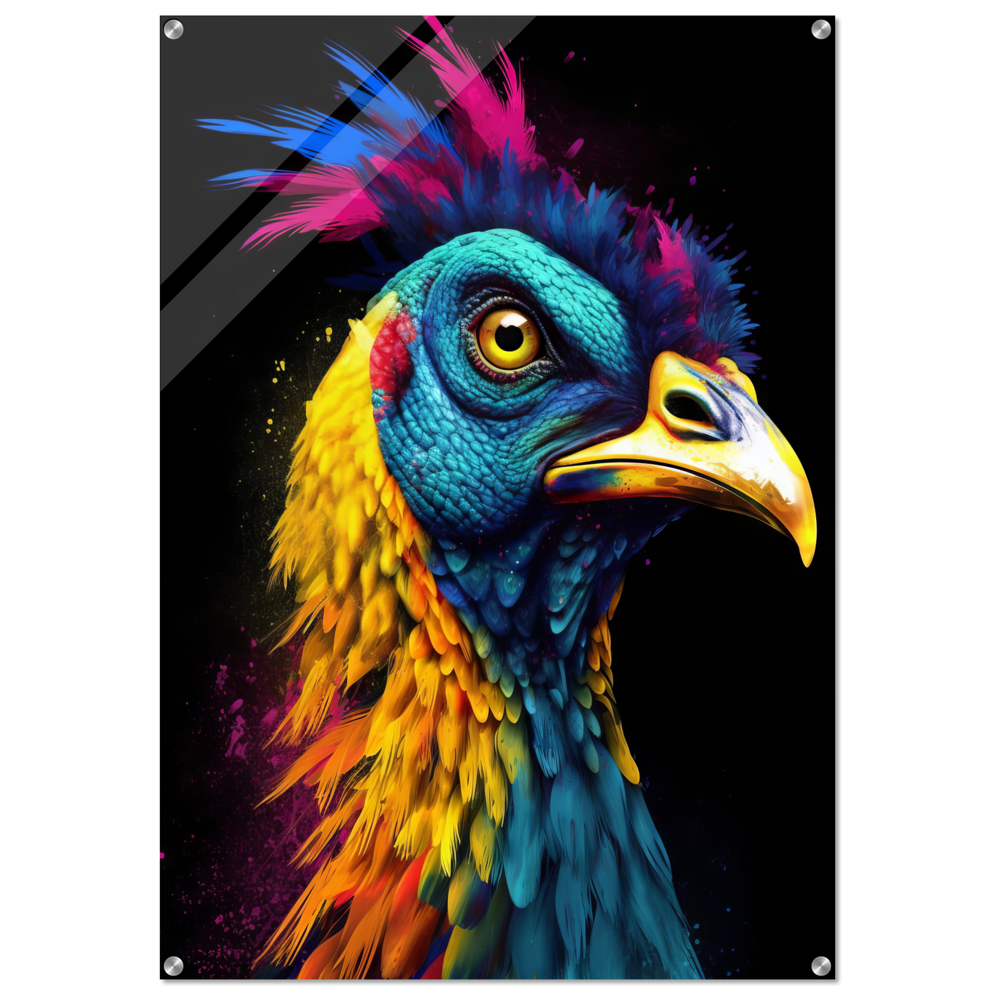 Vogel Pfau Pop-Art (BIRD17)