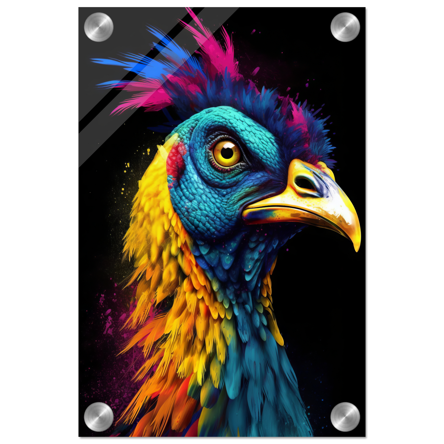 Vogel Pfau Pop-Art (BIRD17)