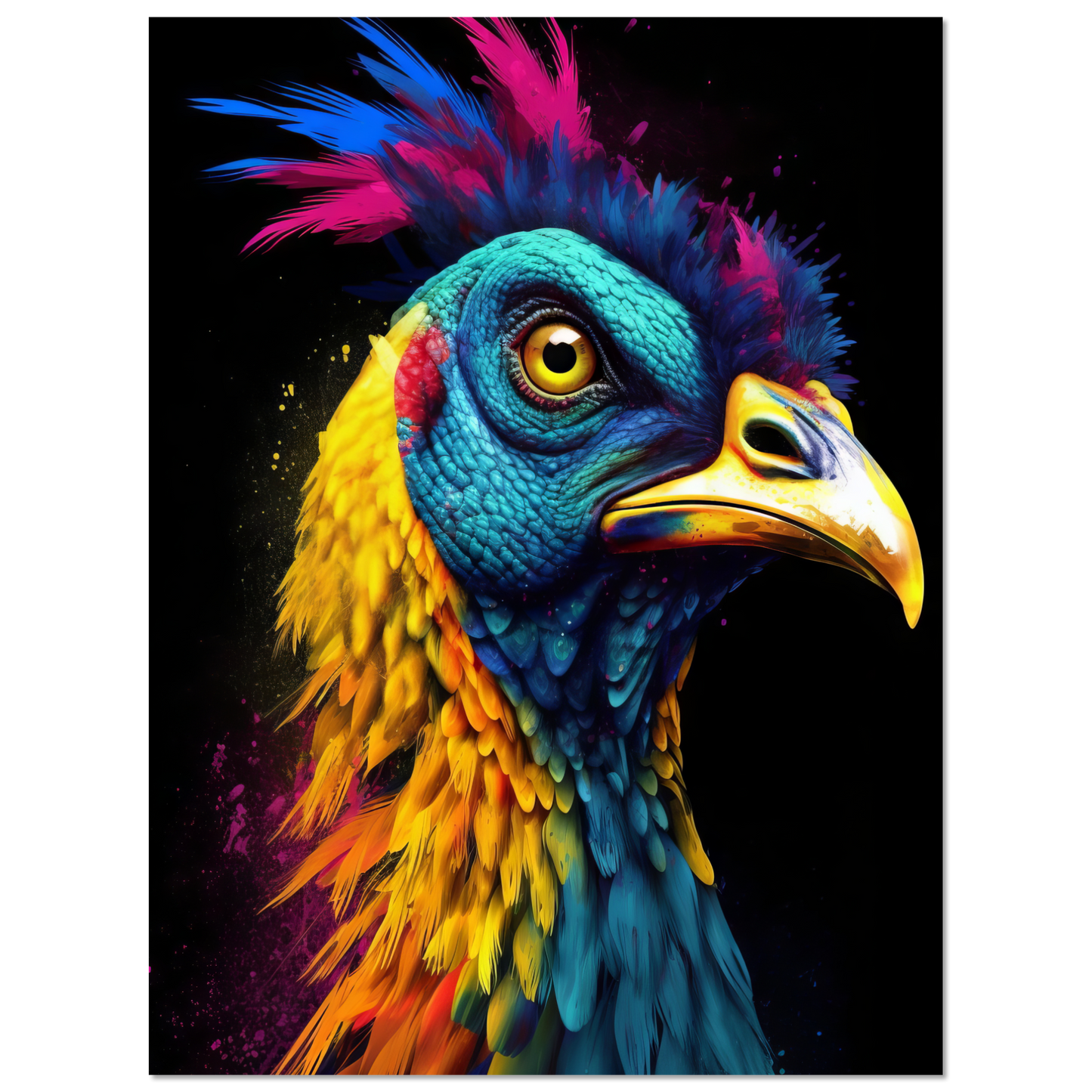 Vogel Pfau Pop-Art (BIRD17)