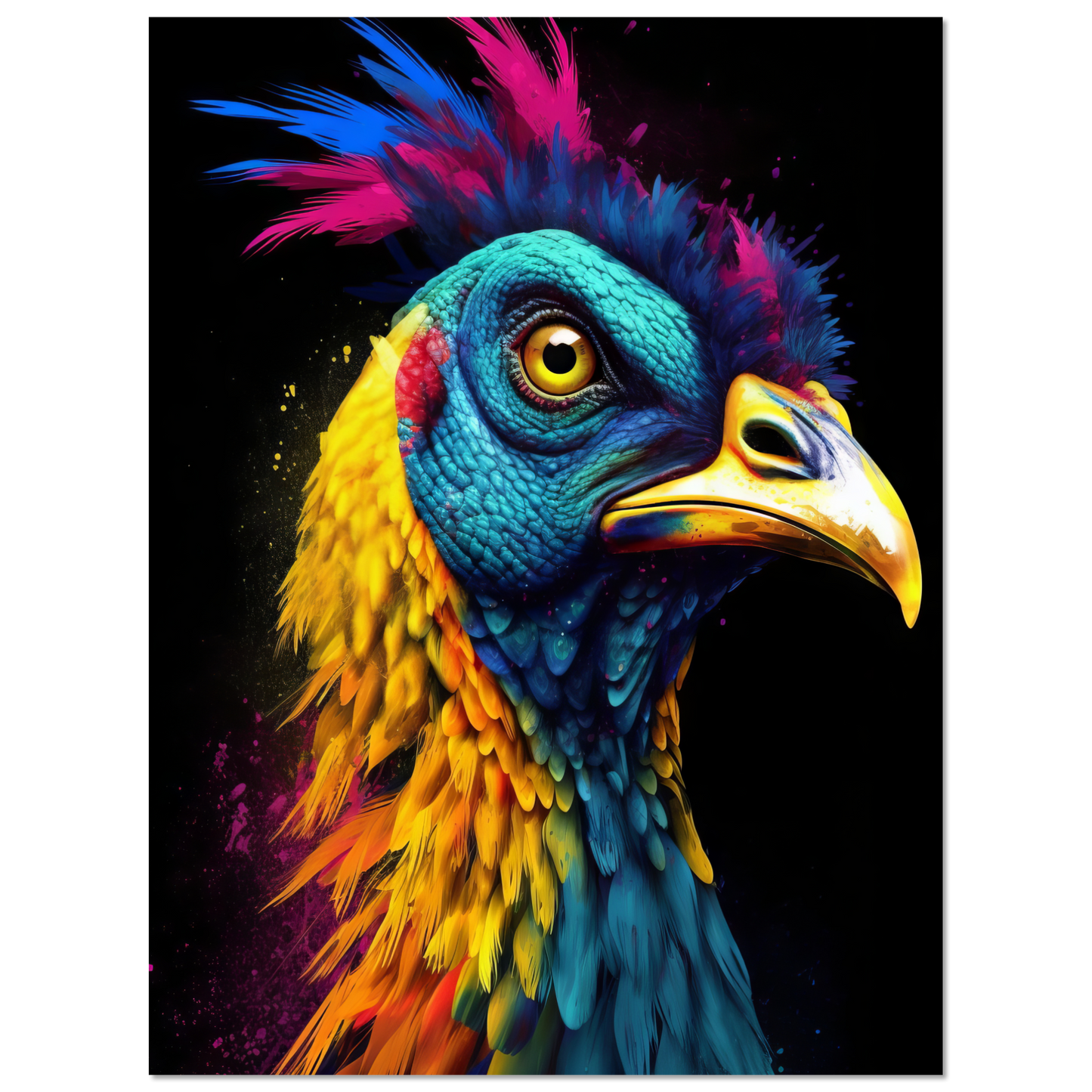 Vogel Pfau Pop-Art (BIRD17)