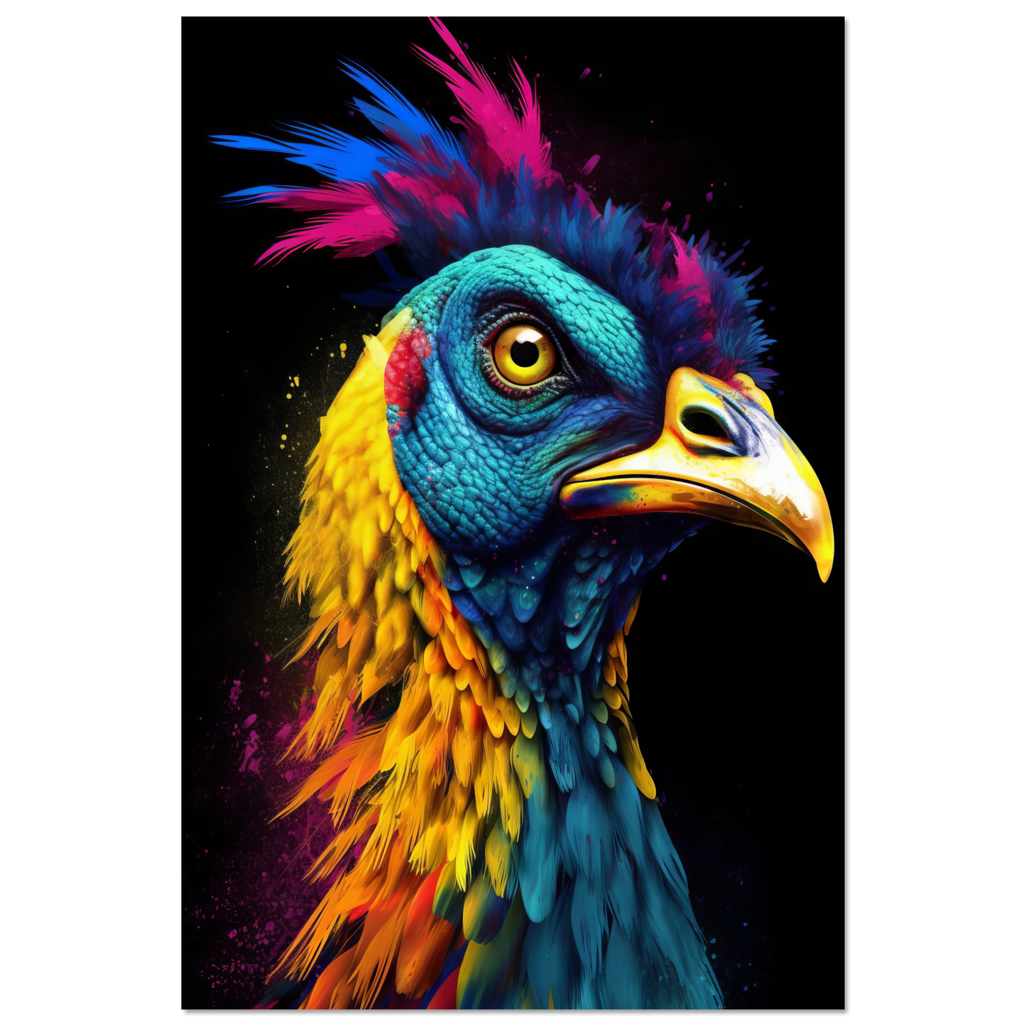 Vogel Pfau Pop-Art (BIRD17)