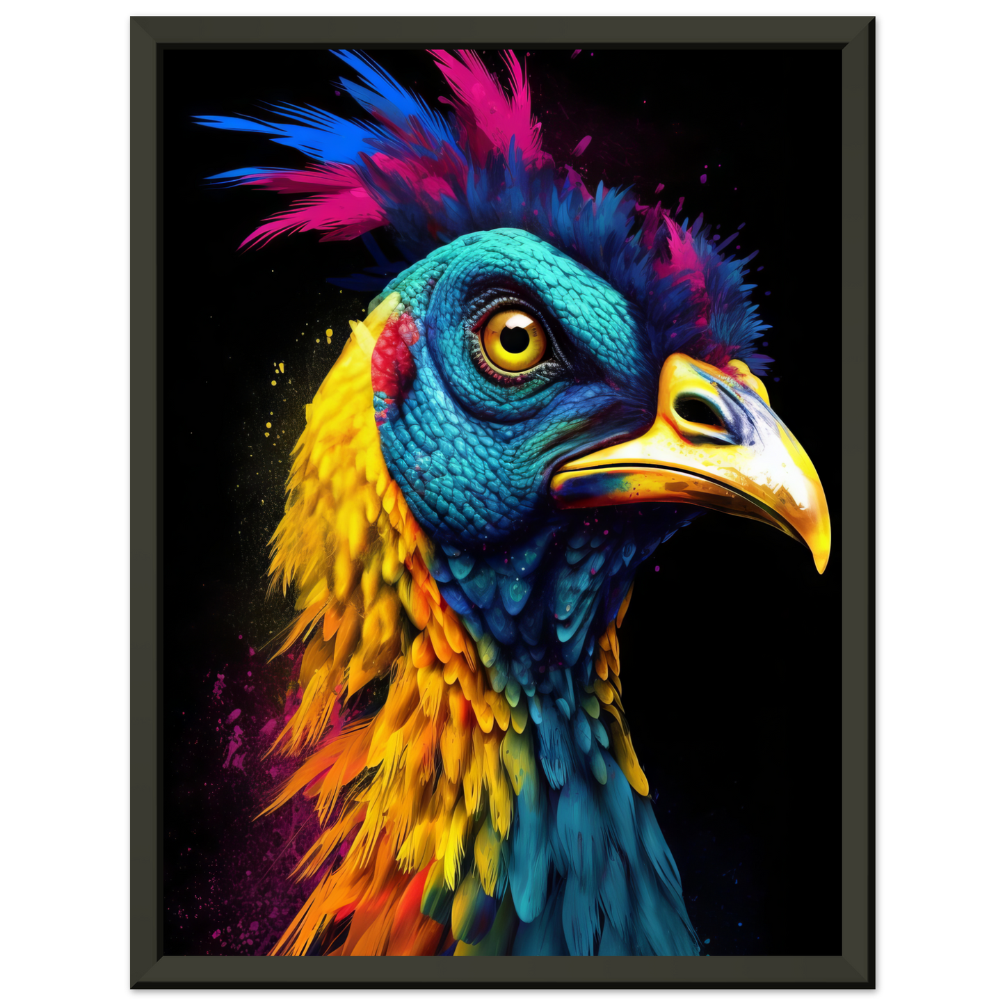 Vogel Pfau Pop-Art (BIRD17)