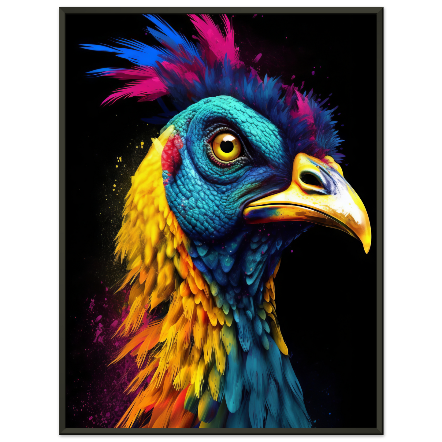 Vogel Pfau Pop-Art (BIRD17)