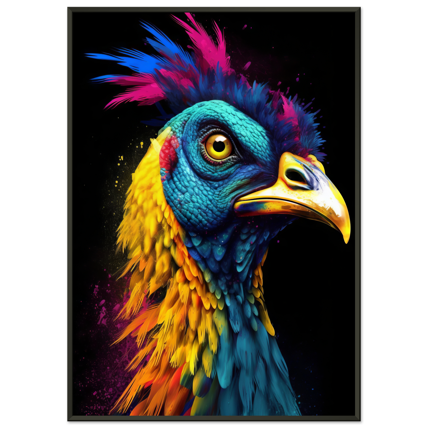 Vogel Pfau Pop-Art (BIRD17)