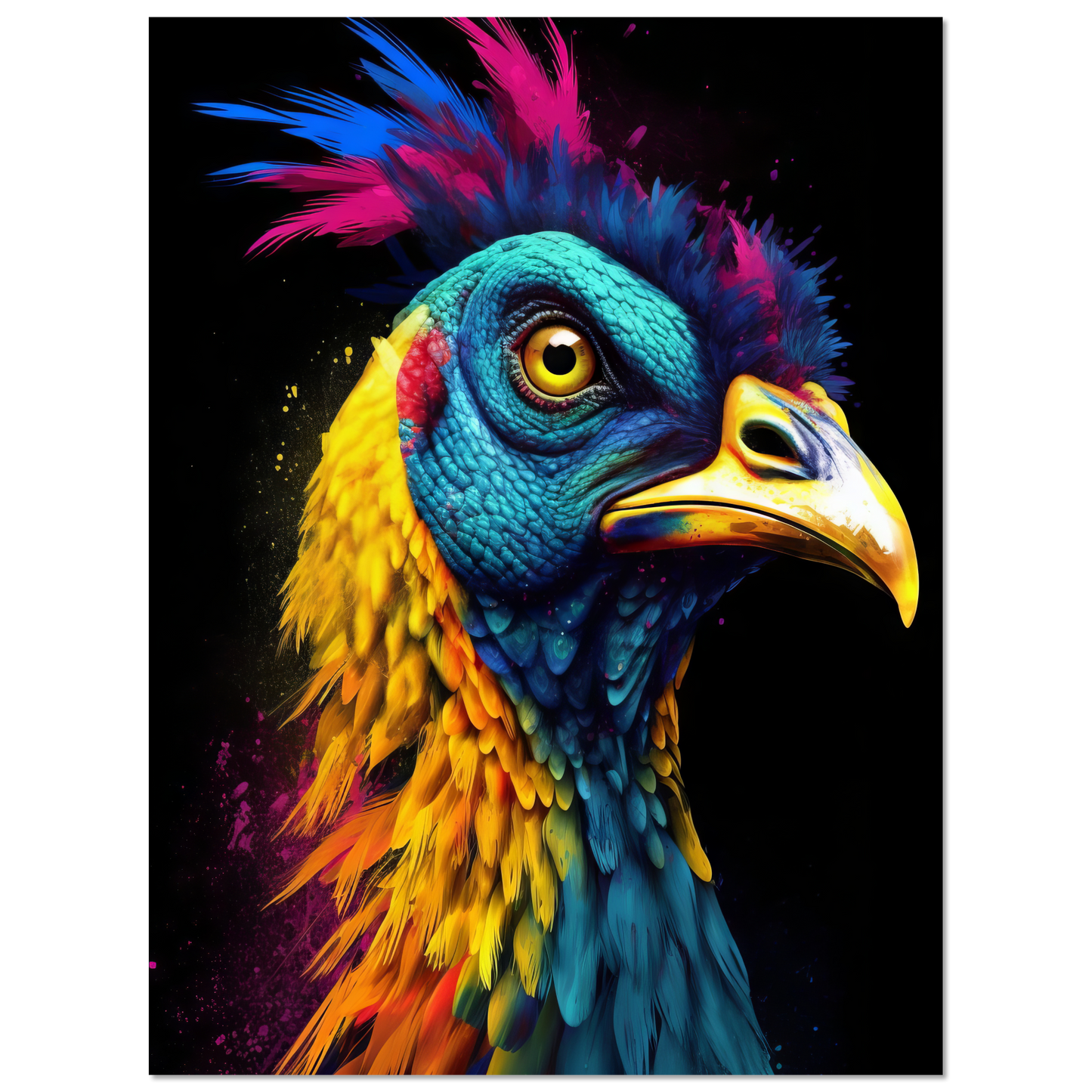 Vogel Pfau Pop-Art (BIRD17)