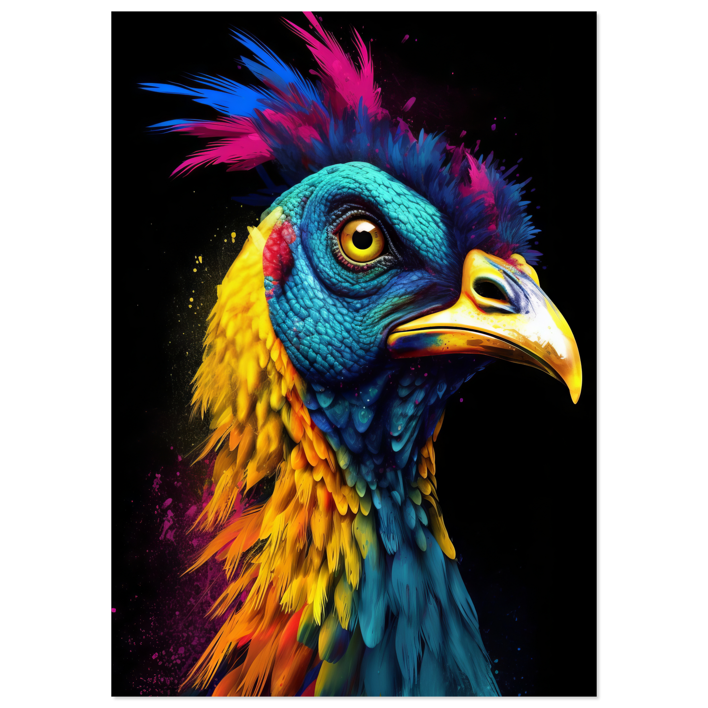 Vogel Pfau Pop-Art (BIRD17)