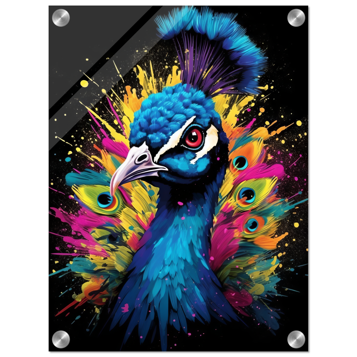 Vogel Pfau Pop-Art (BIRD18)