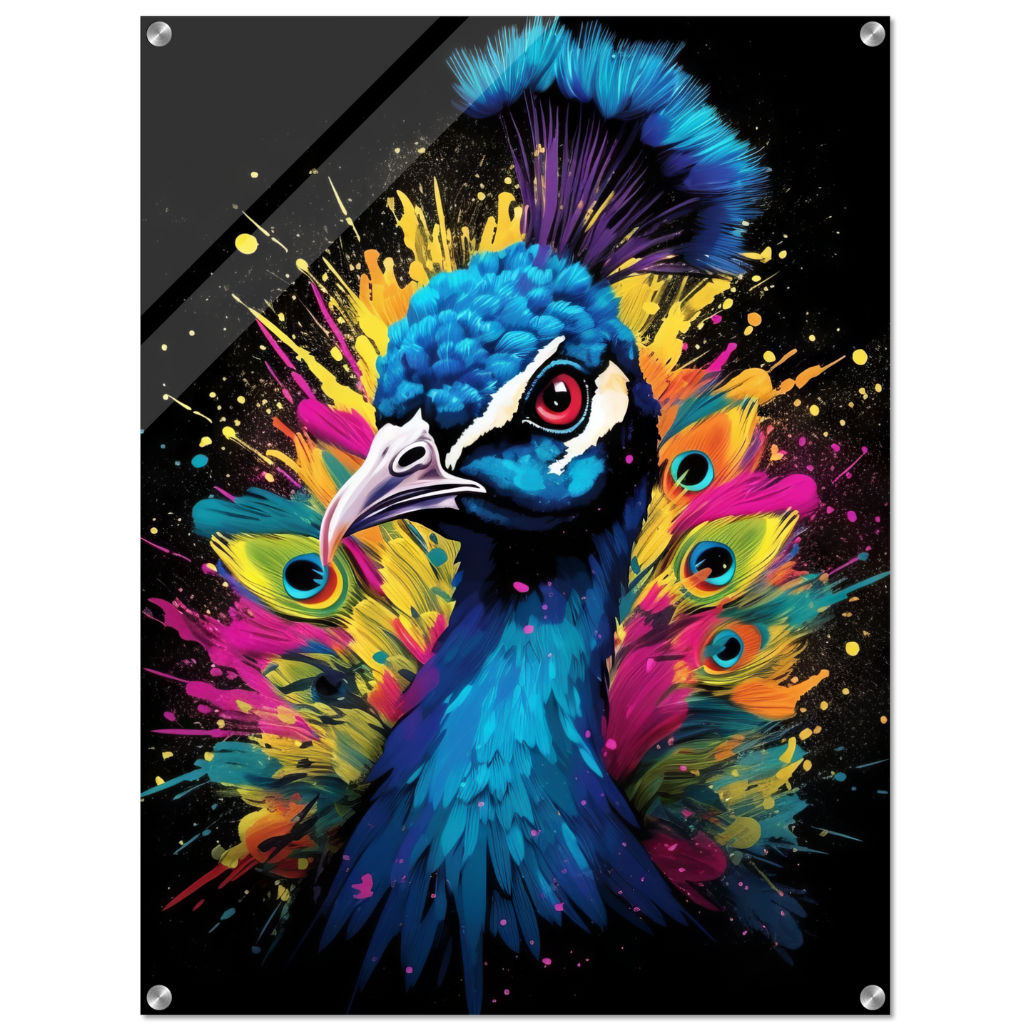 Vogel Pfau Pop-Art (BIRD18)