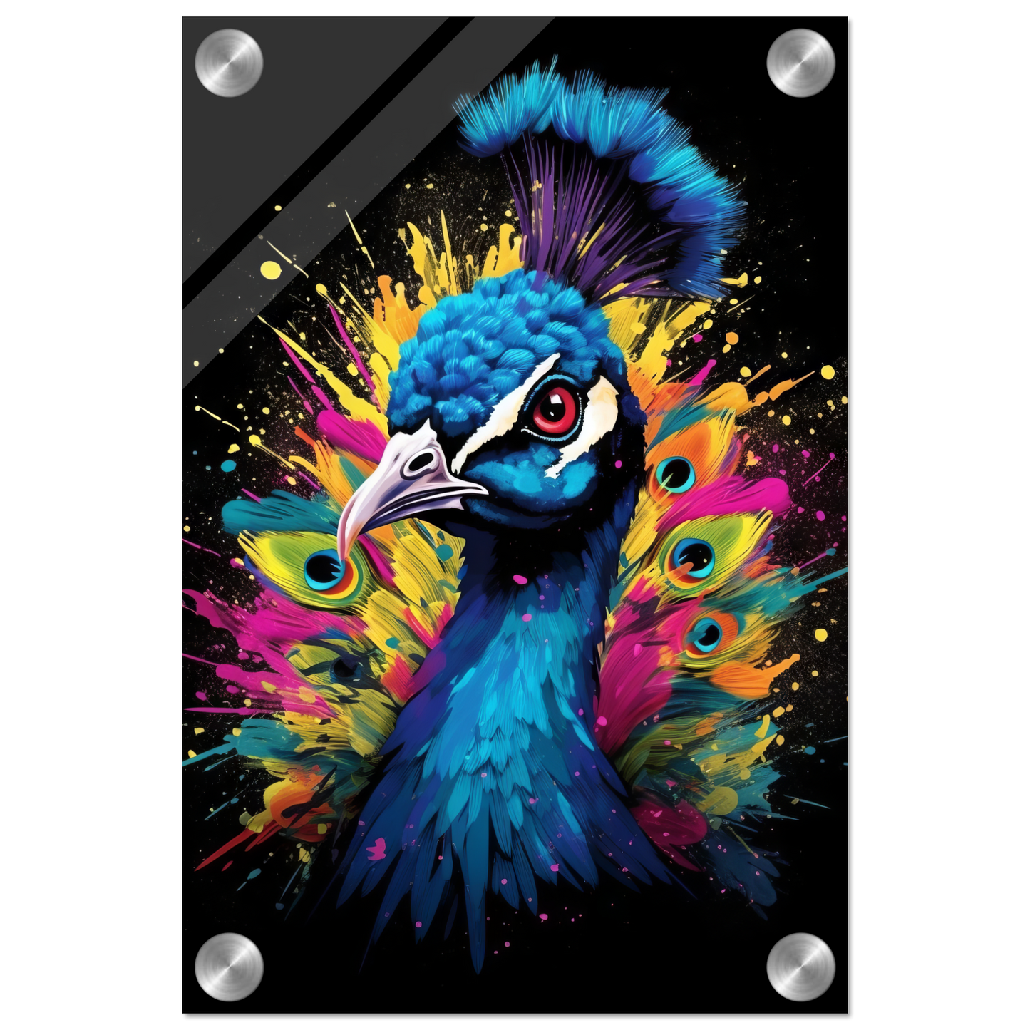 Vogel Pfau Pop-Art (BIRD18)