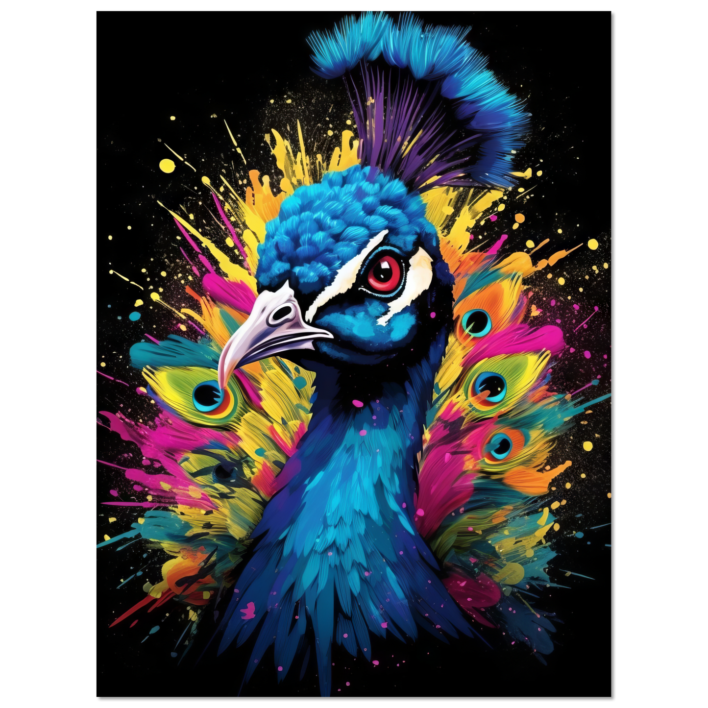 Vogel Pfau Pop-Art (BIRD18)