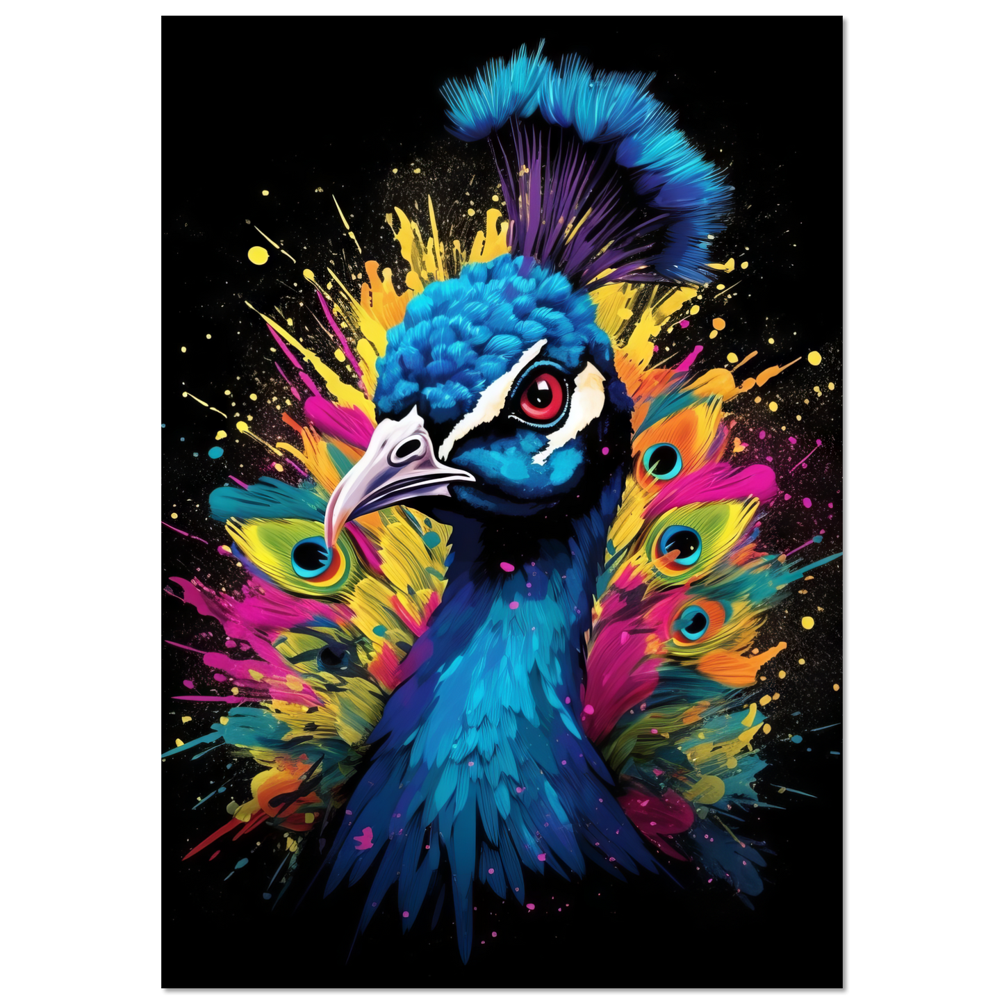 Vogel Pfau Pop-Art (BIRD18)