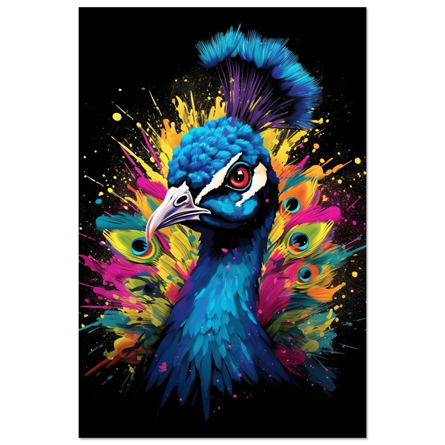 Vogel Pfau Pop-Art (BIRD18)