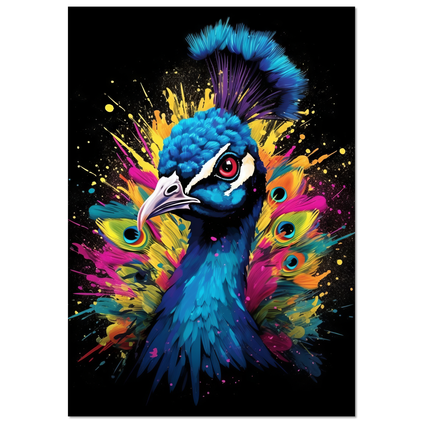 Vogel Pfau Pop-Art (BIRD18)