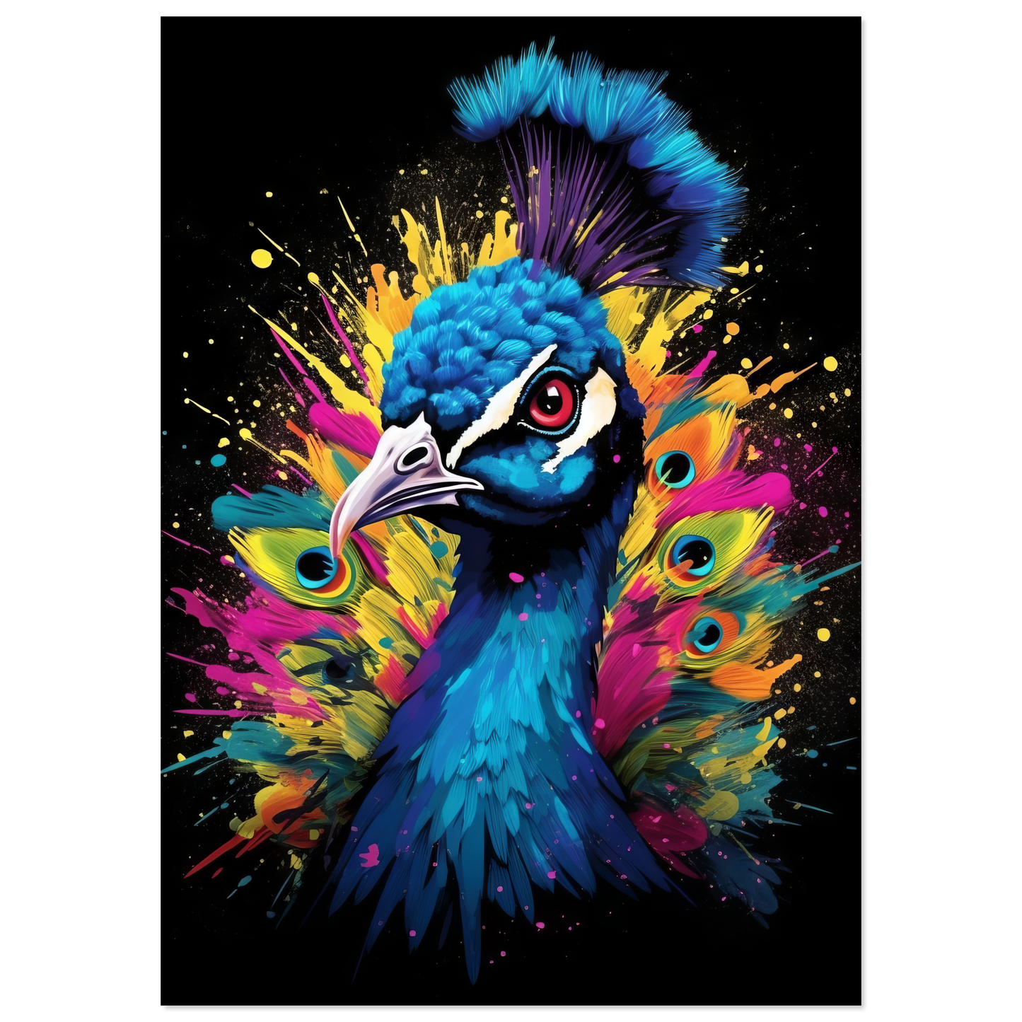 Vogel Pfau Pop-Art (BIRD18)