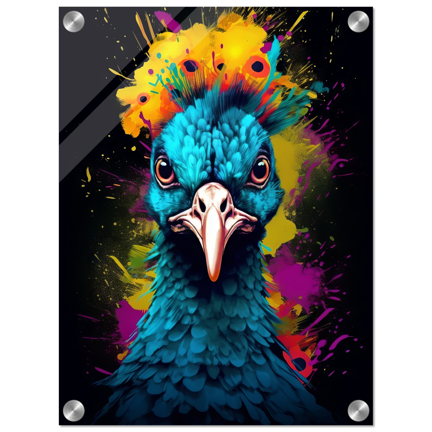 Vogel Pfau Pop-Art (BIRD19)