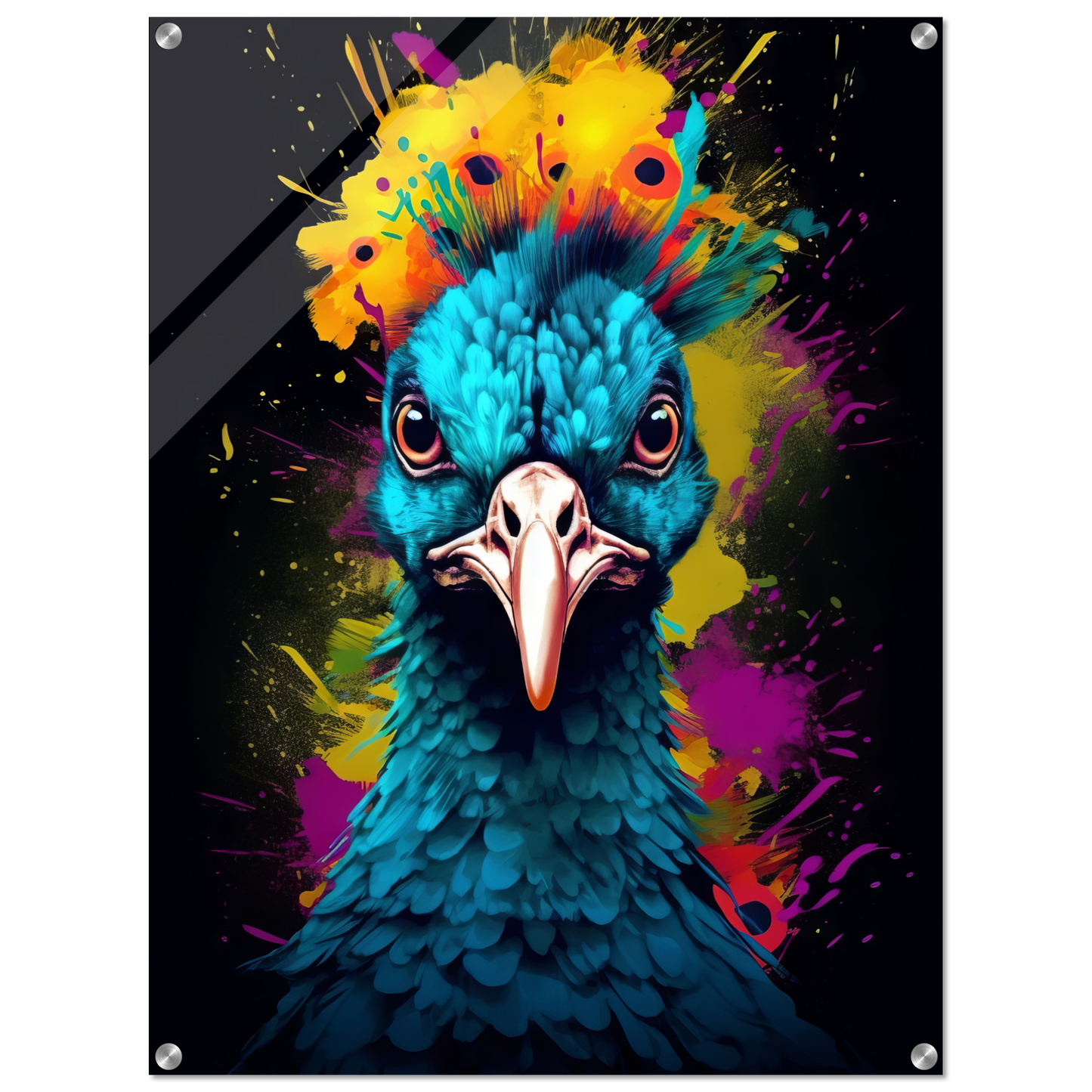 Vogel Pfau Pop-Art (BIRD19)