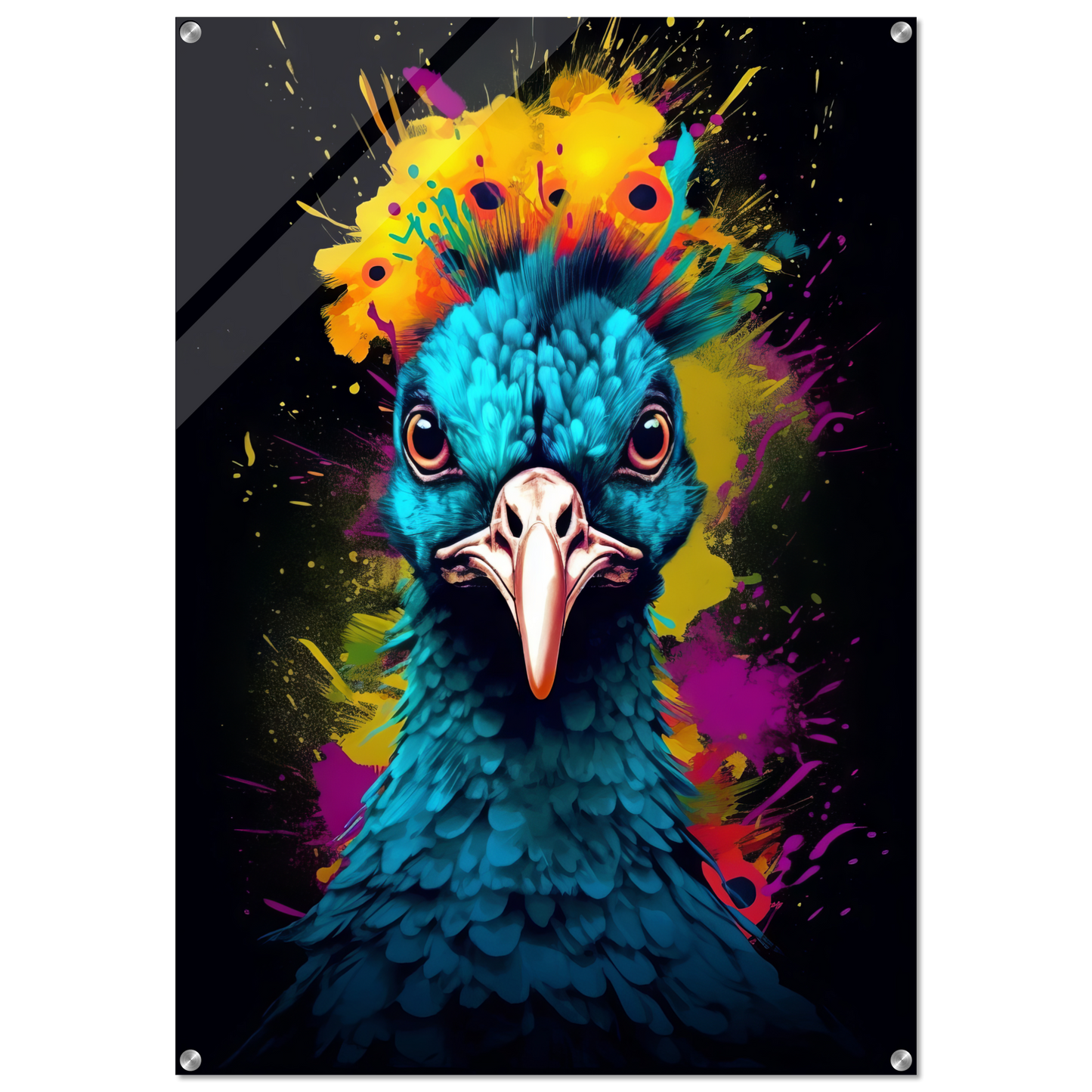 Vogel Pfau Pop-Art (BIRD19)
