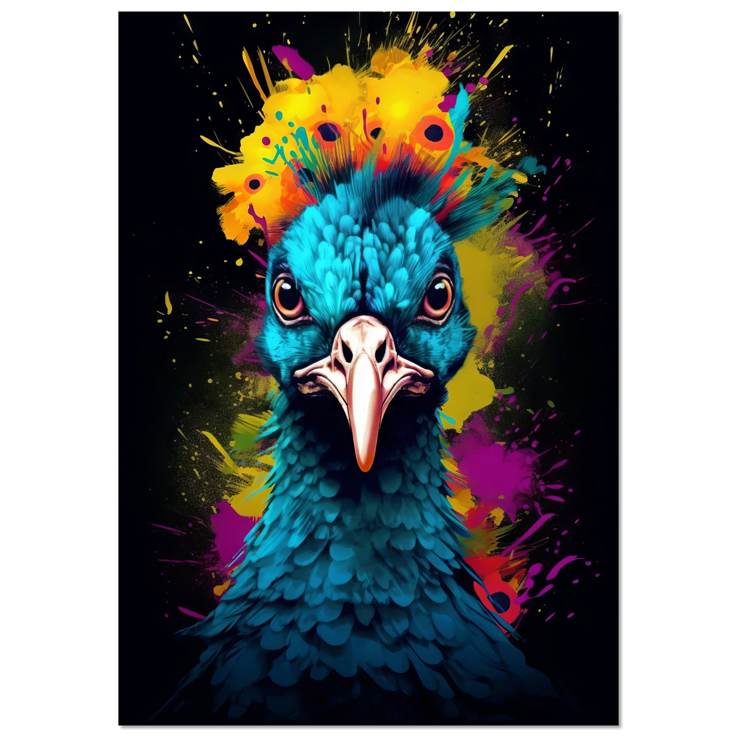 Vogel Pfau Pop-Art (BIRD19)
