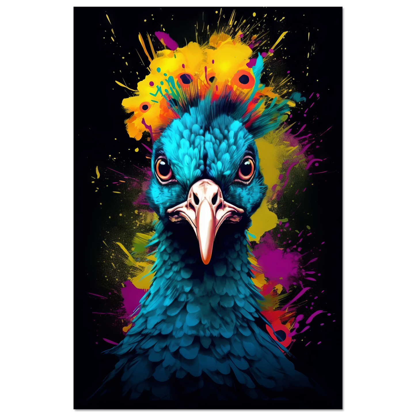 Vogel Pfau Pop-Art (BIRD19)