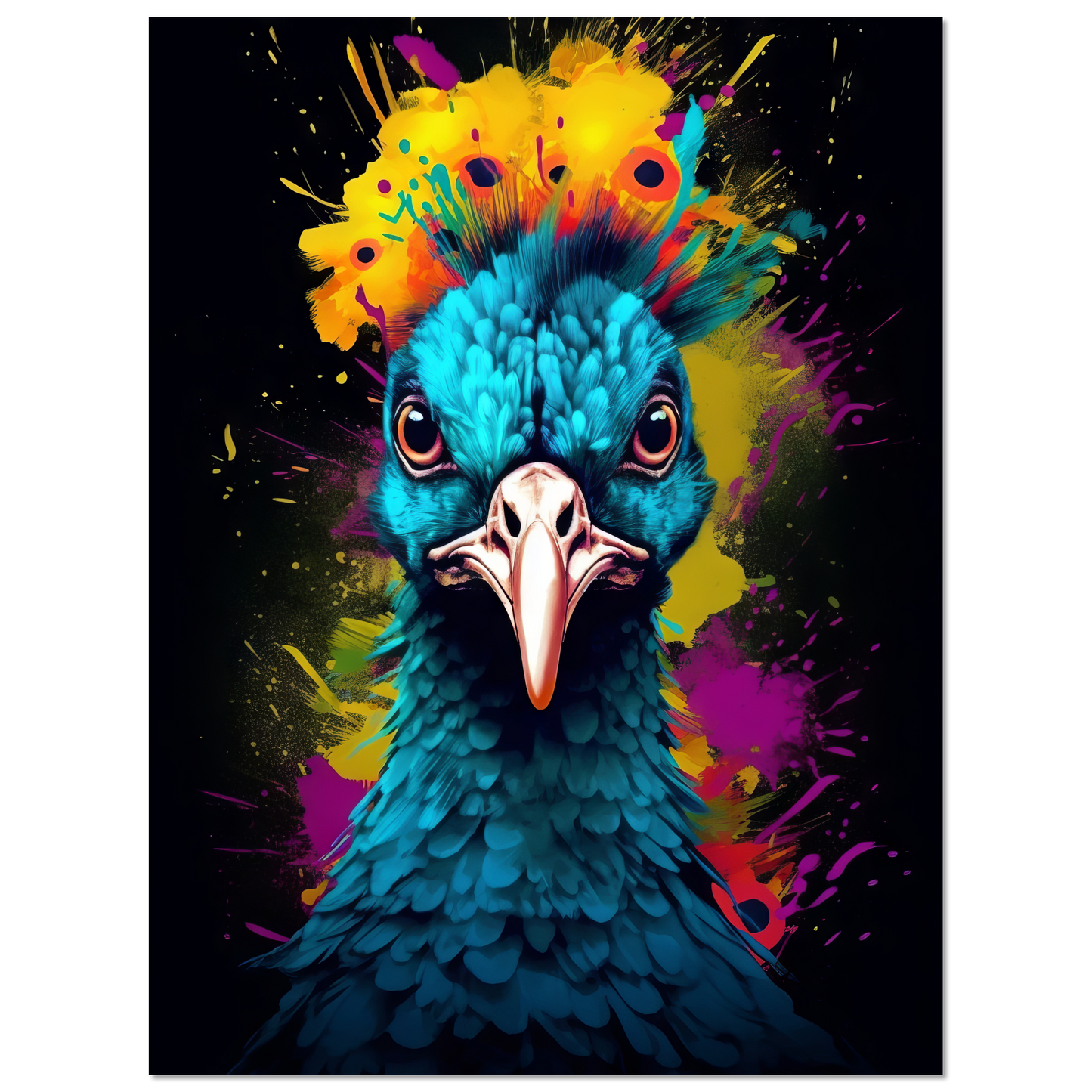 Vogel Pfau Pop-Art (BIRD19)