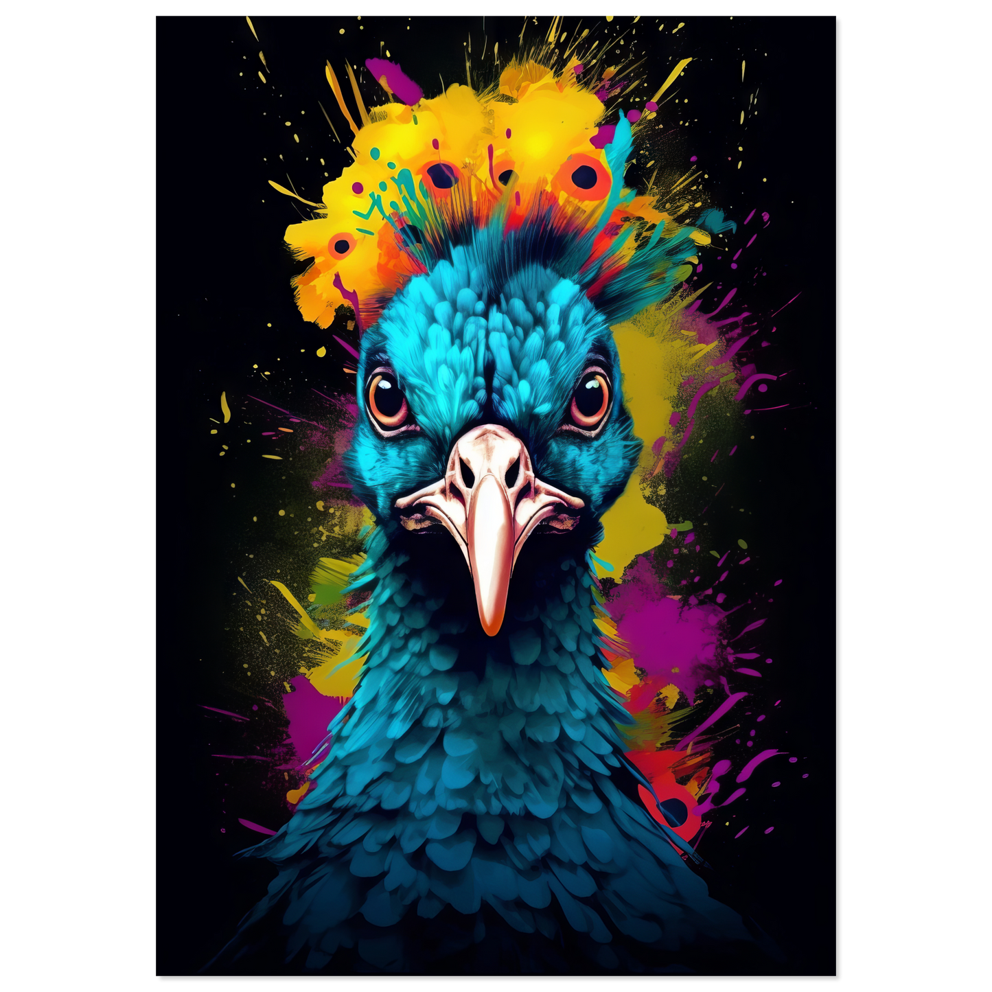 Vogel Pfau Pop-Art (BIRD19)