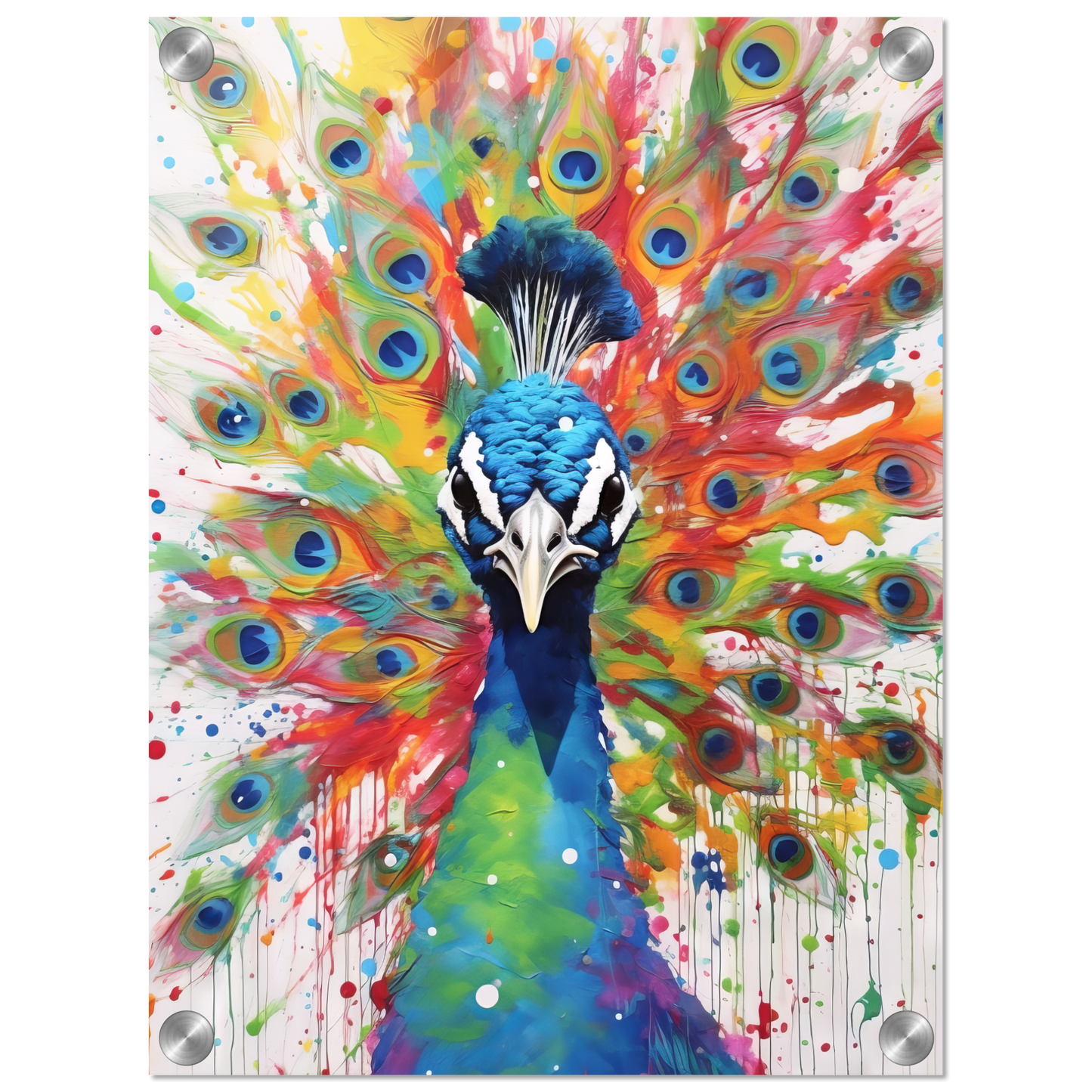 Vogel Pfau Pop-Art (BIRD21)