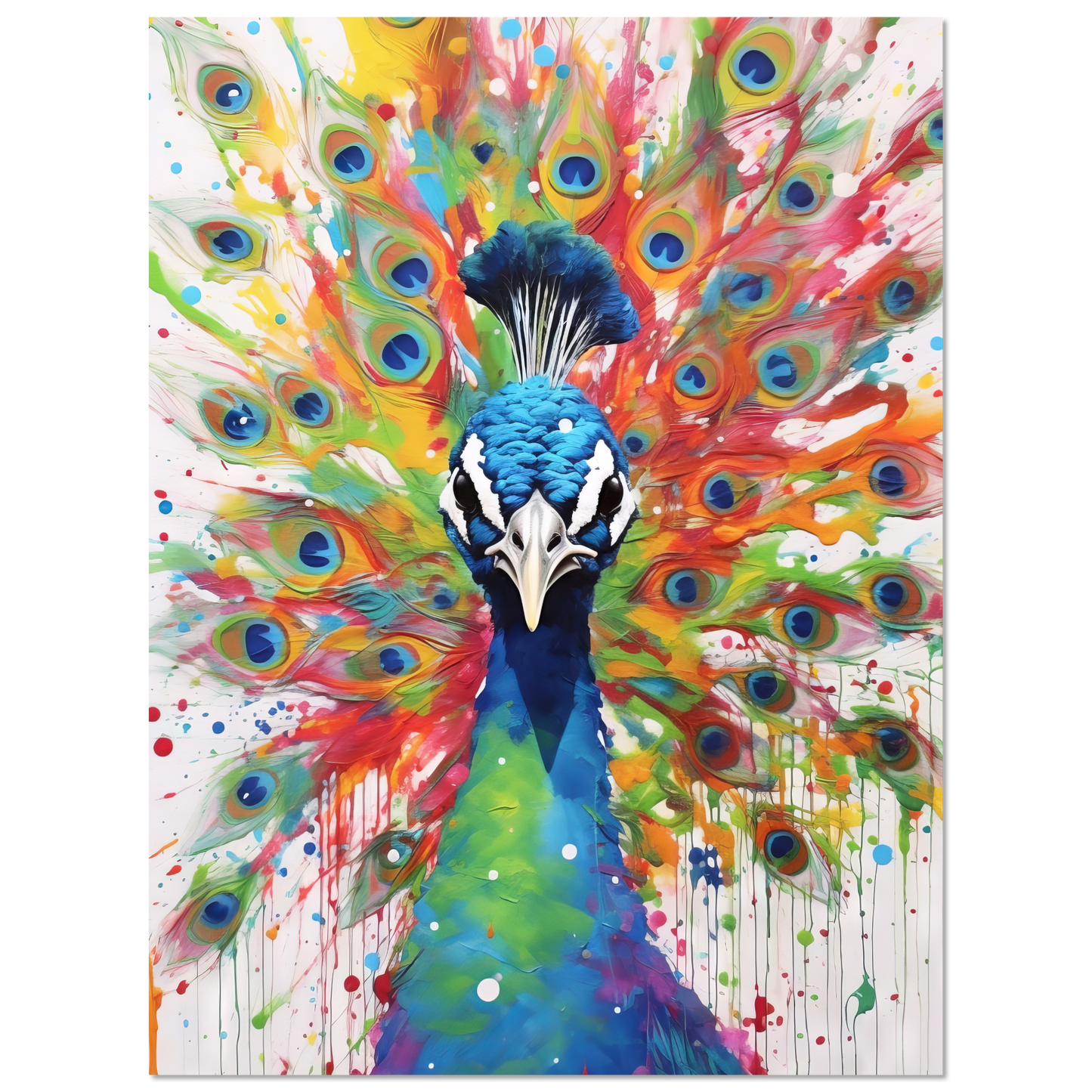 Vogel Pfau Pop-Art (BIRD21)