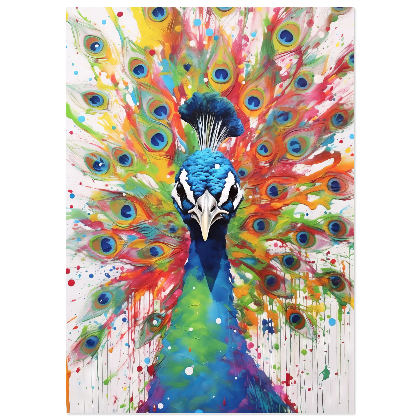 Vogel Pfau Pop-Art (BIRD21)