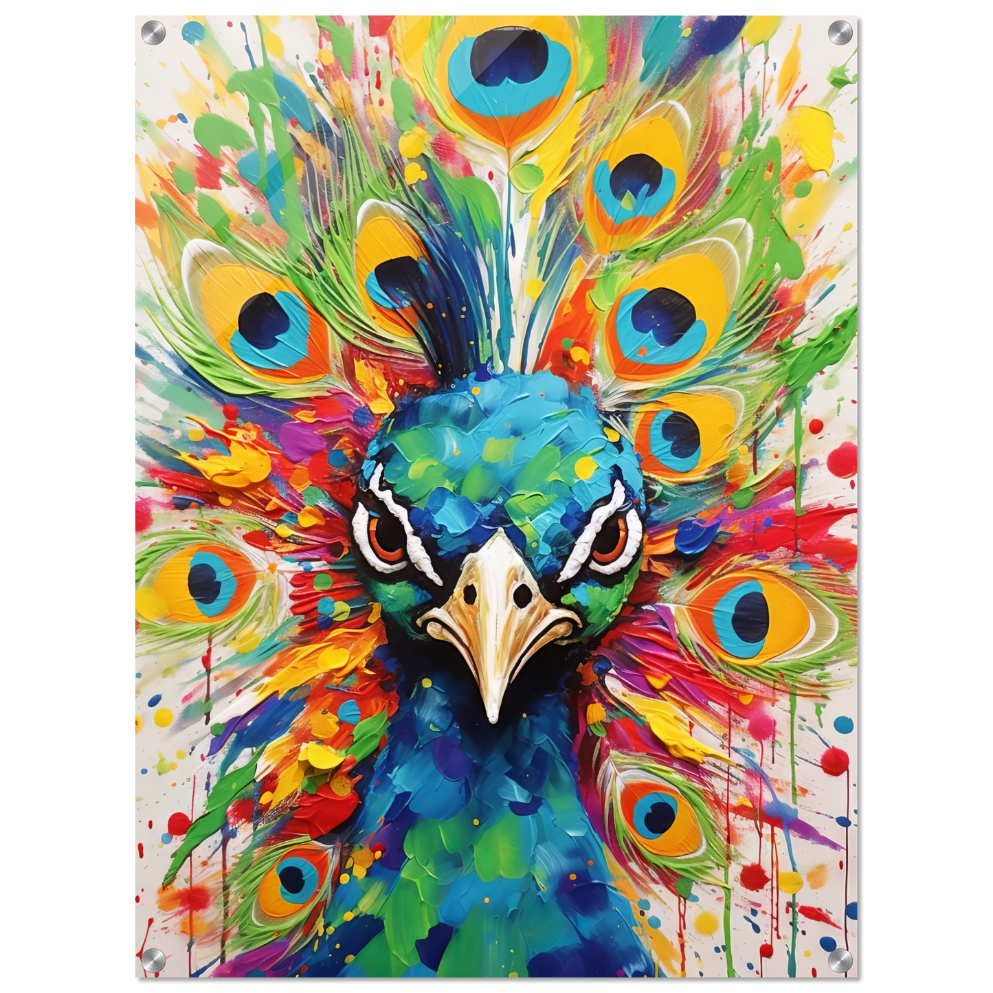 Vogel Pfau Pop-Art (BIRD23)