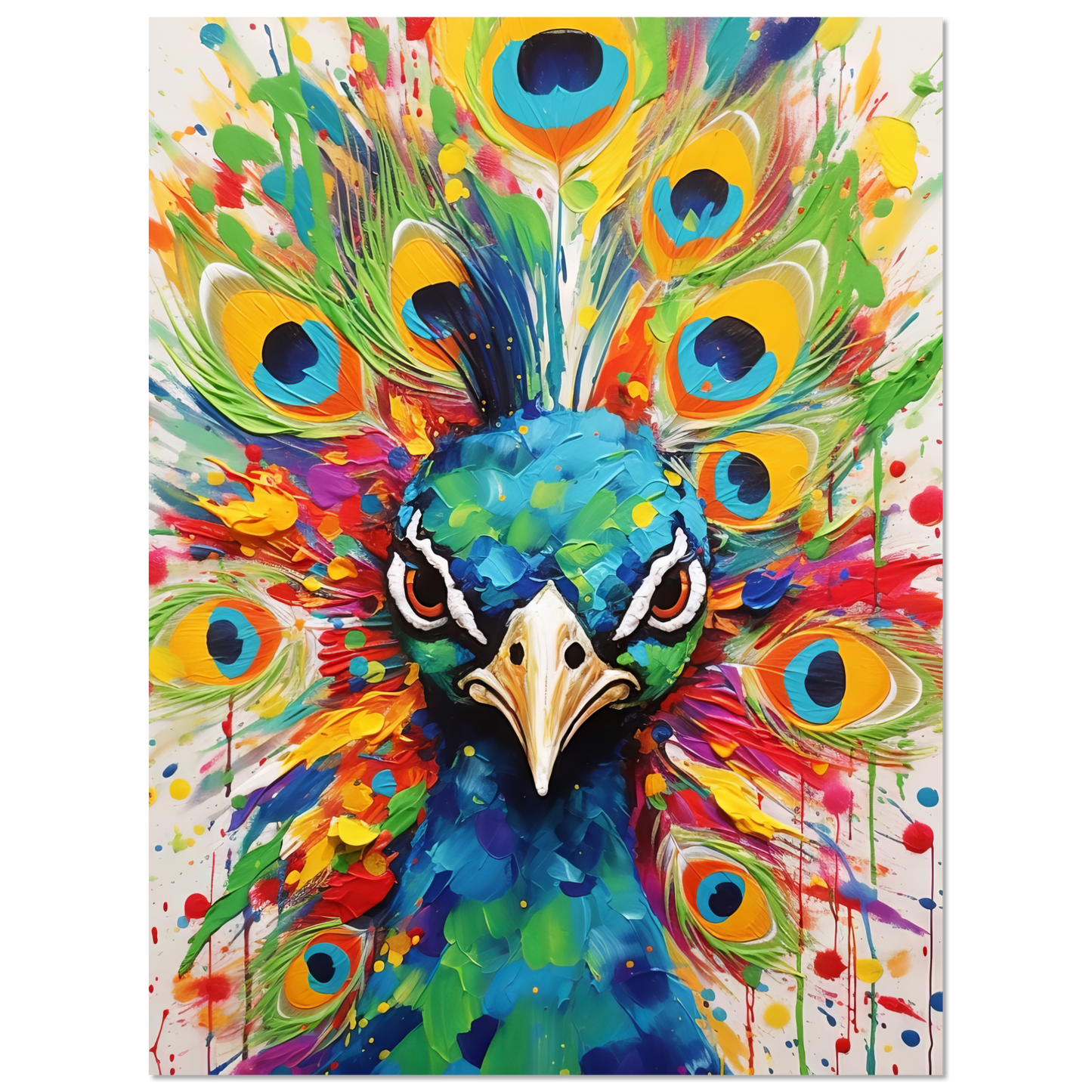 Vogel Pfau Pop-Art (BIRD23)