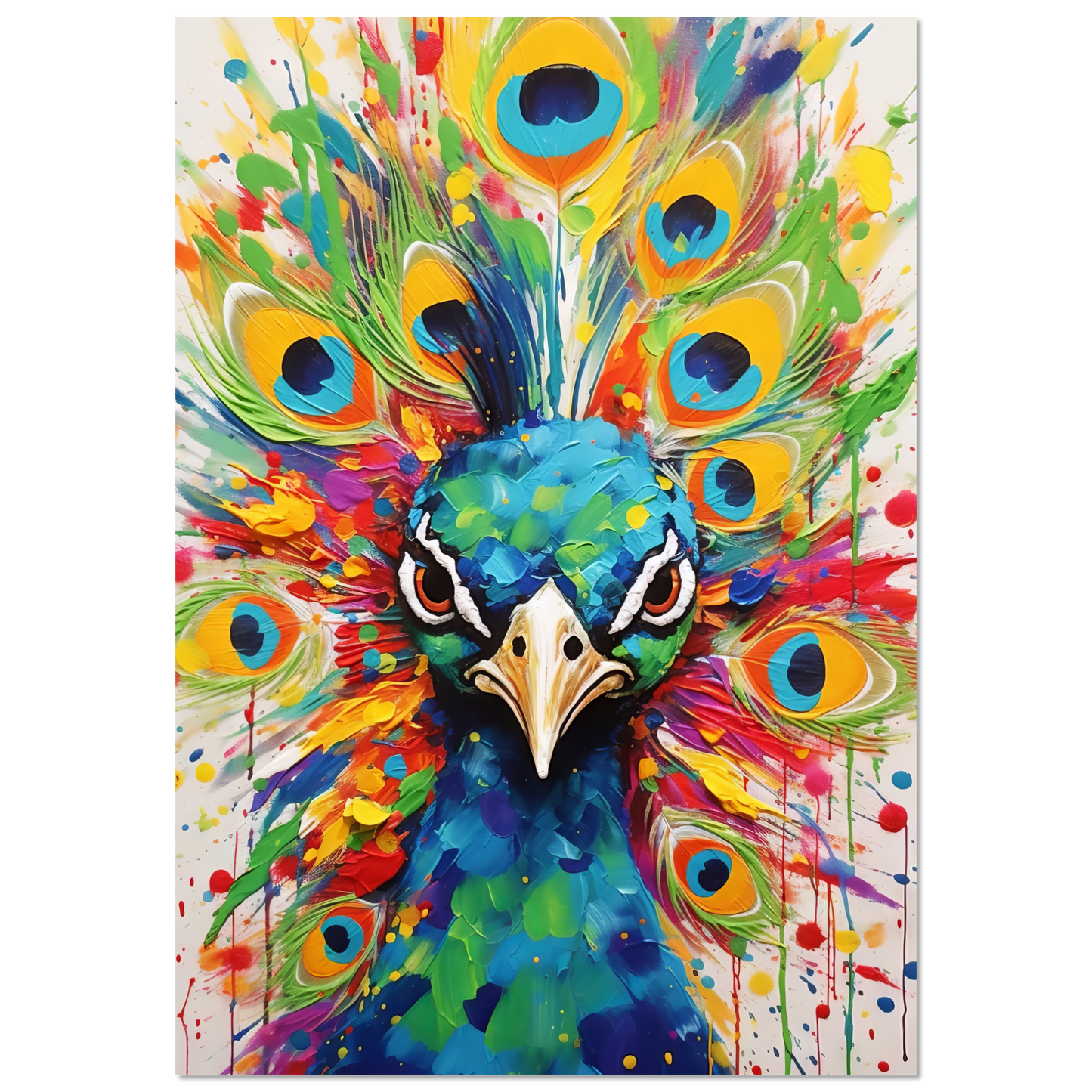 Vogel Pfau Pop-Art (BIRD23)
