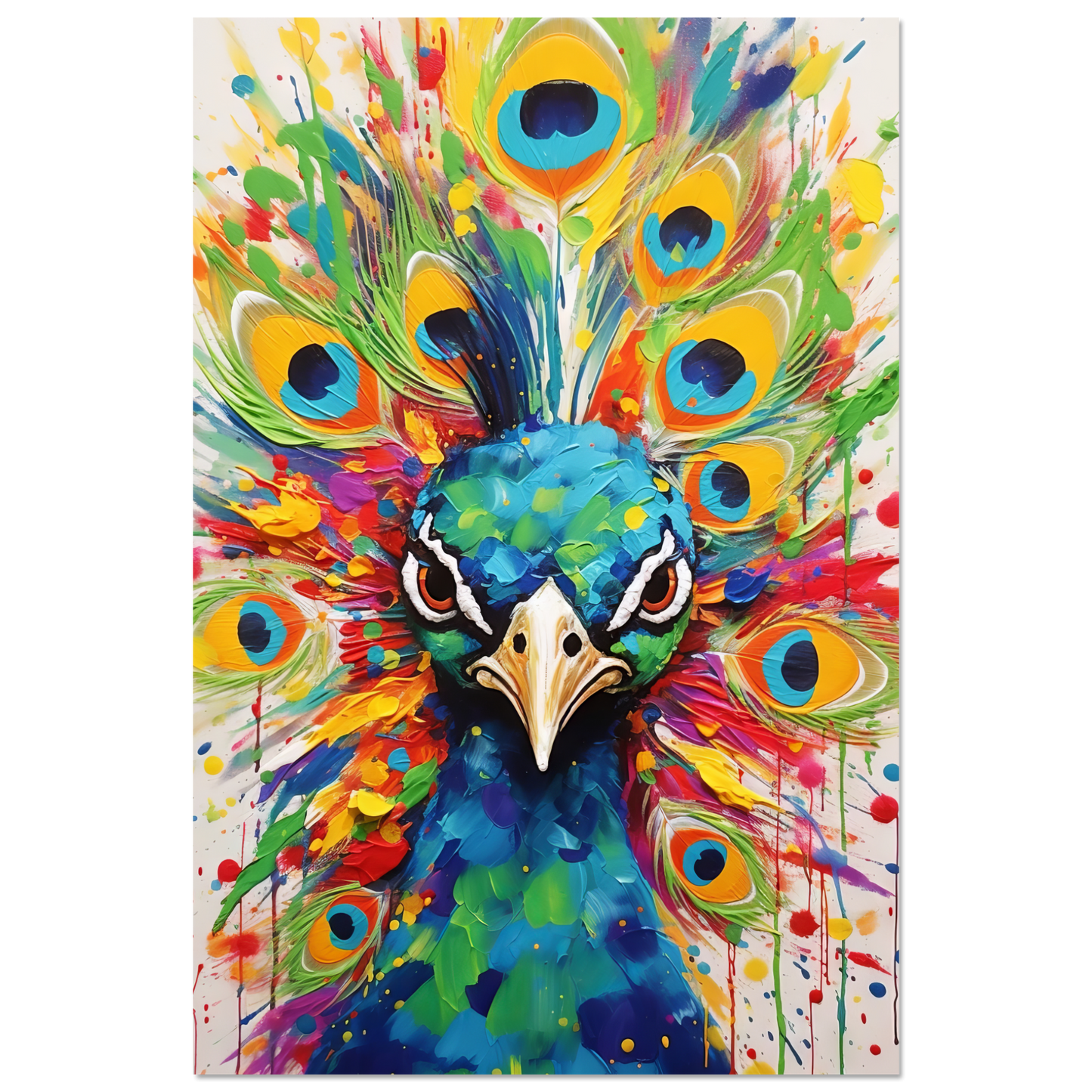 Vogel Pfau Pop-Art (BIRD23)