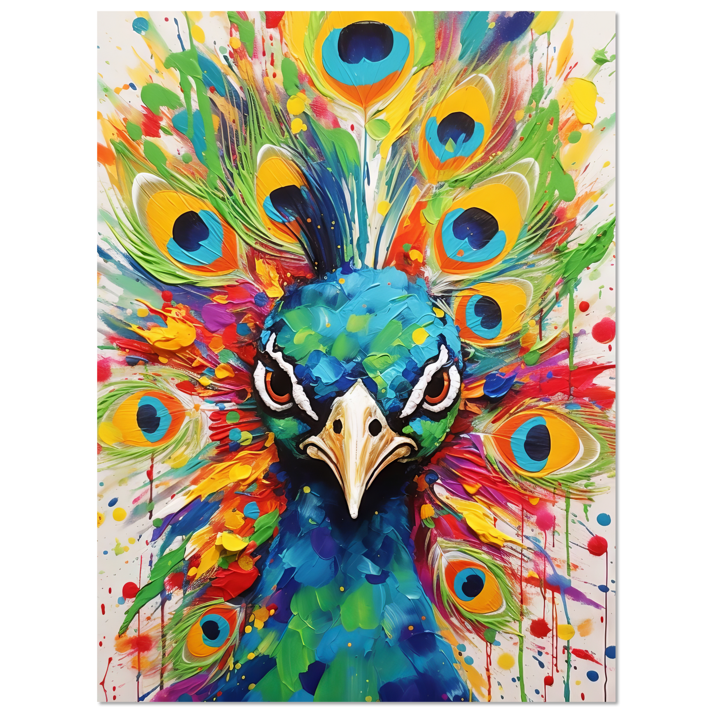 Vogel Pfau Pop-Art (BIRD23)