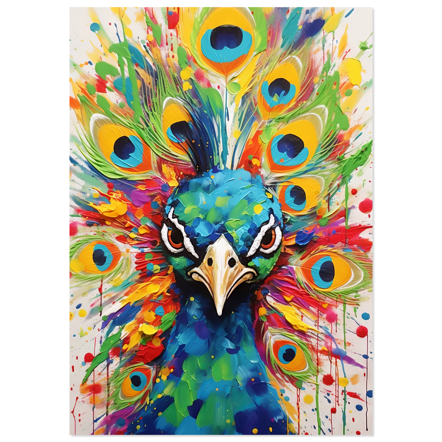 Vogel Pfau Pop-Art (BIRD23)