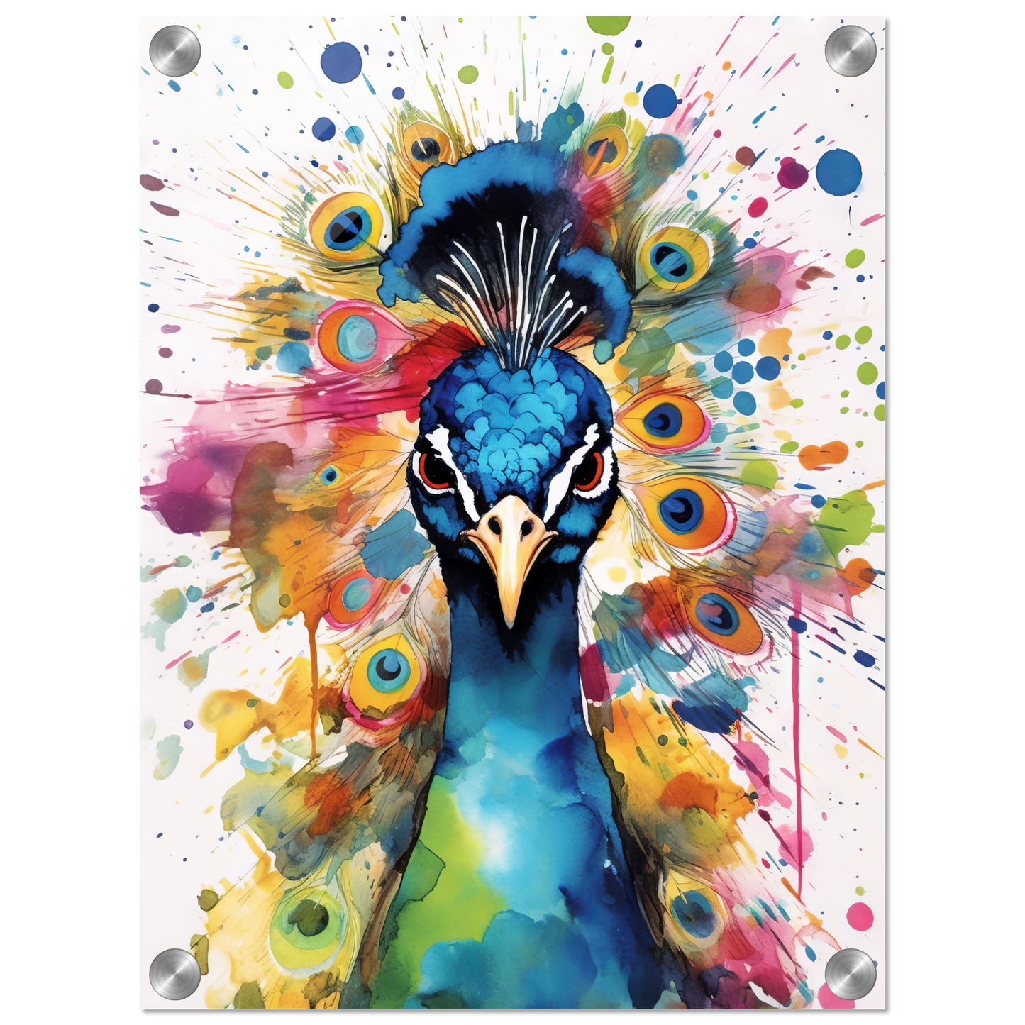Vogel Pfau Pop-Art (BIRD24)
