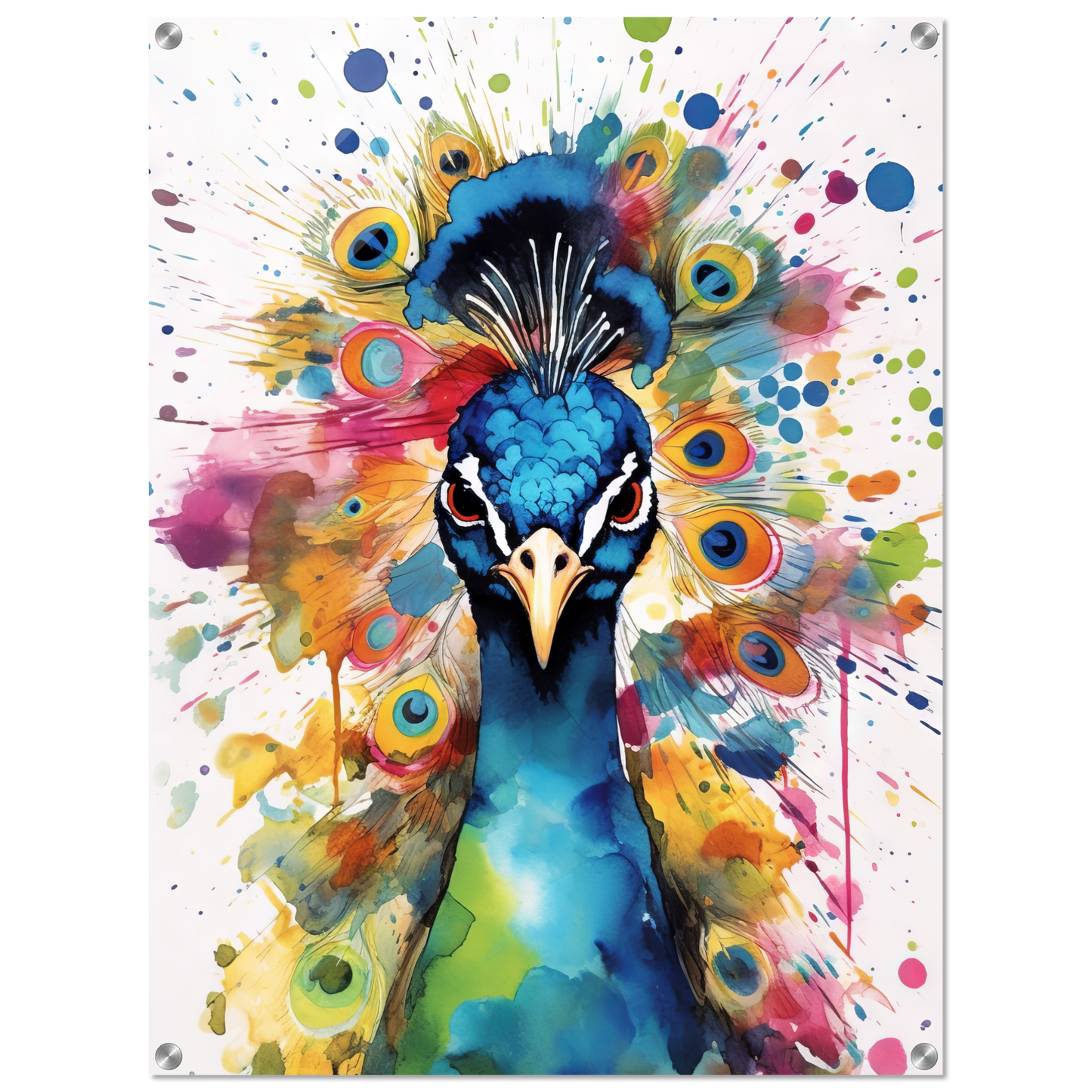 Vogel Pfau Pop-Art (BIRD24)