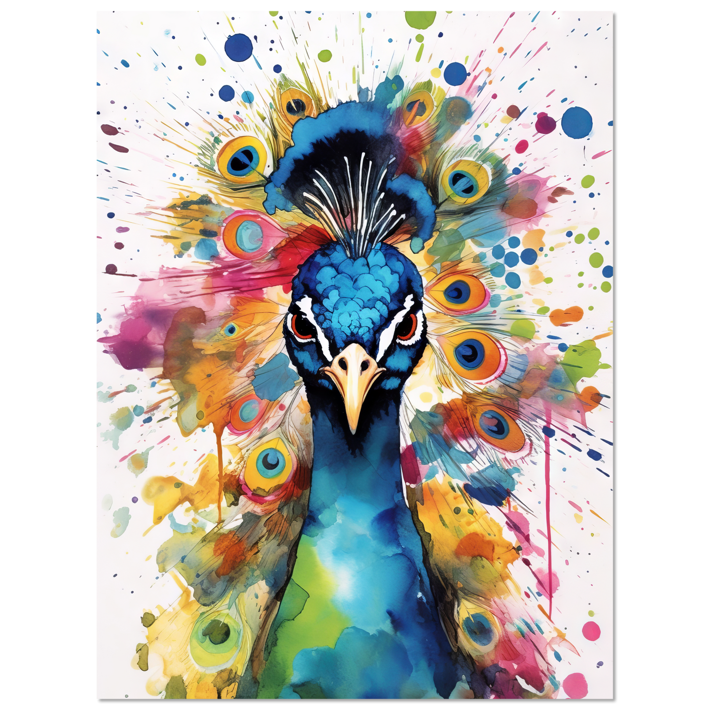 Vogel Pfau Pop-Art (BIRD24)