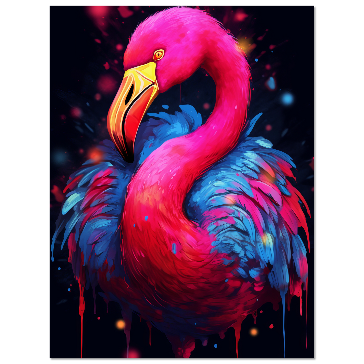 Flamingo pop art (BIRD33)