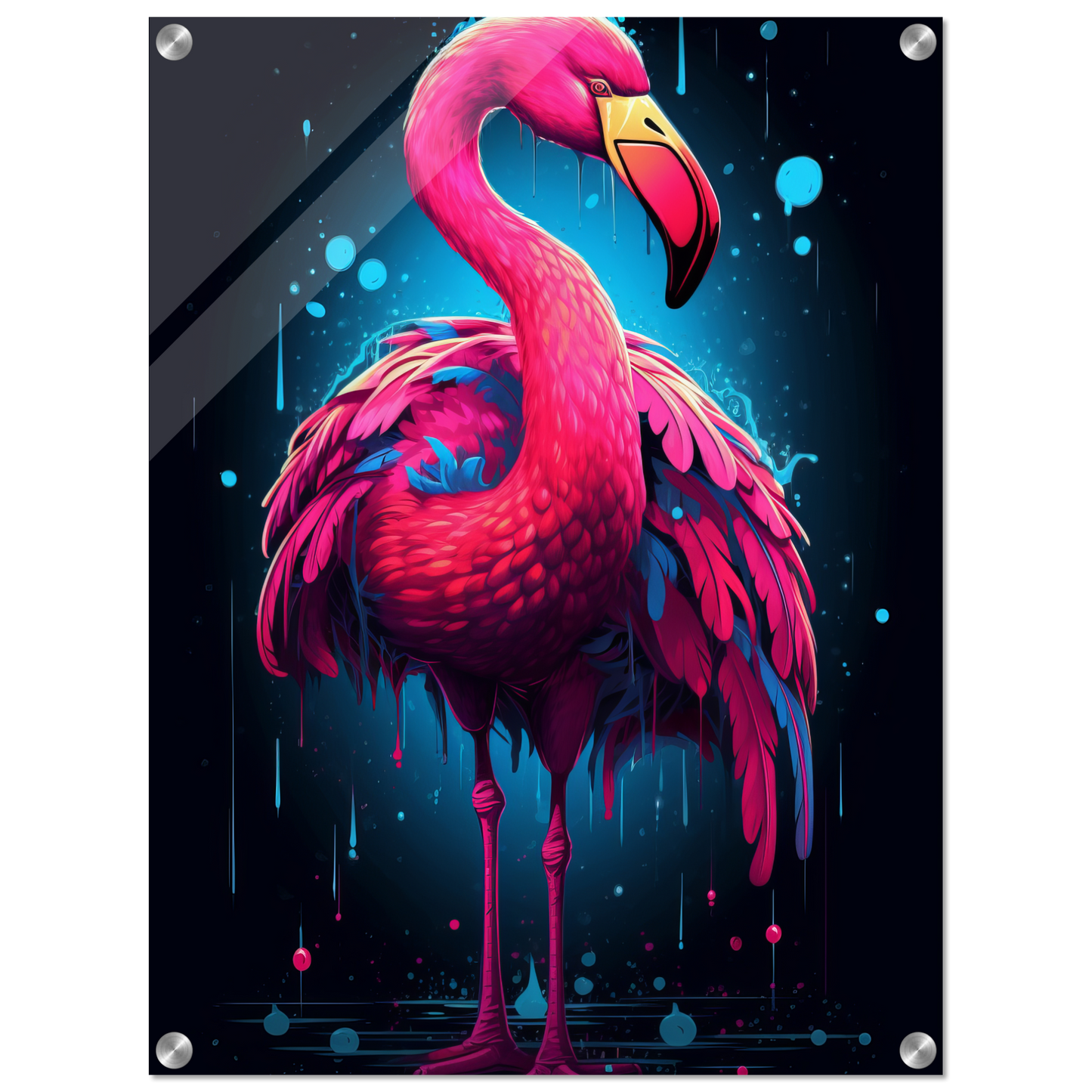 Flamingo pop art (BIRD36)