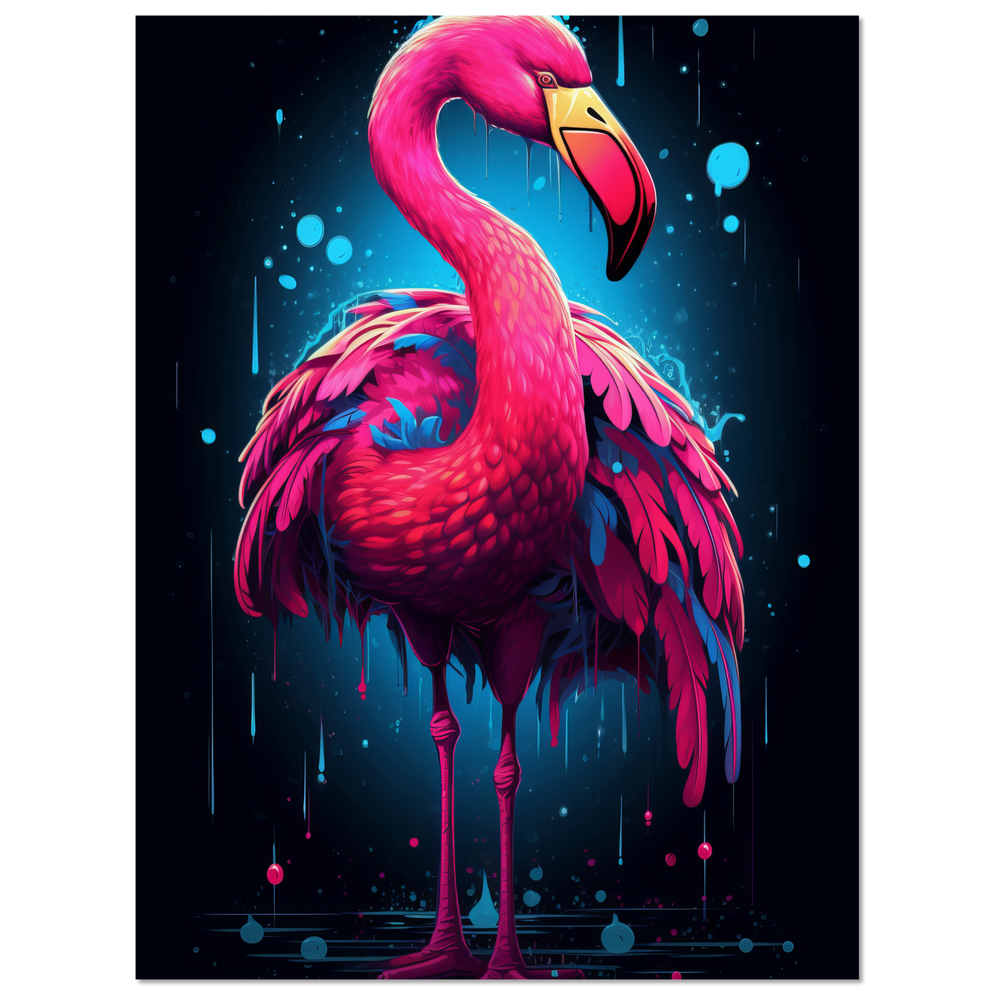 Flamingo pop art (BIRD36)